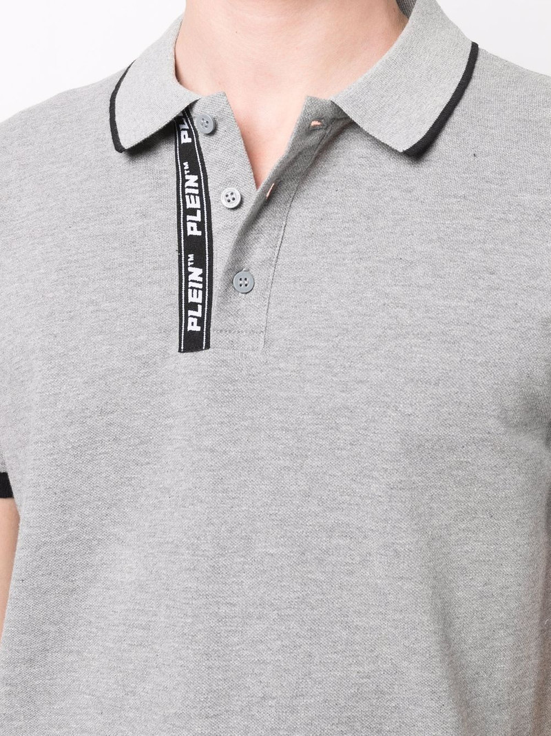 logo-tape detail polo shirt 5