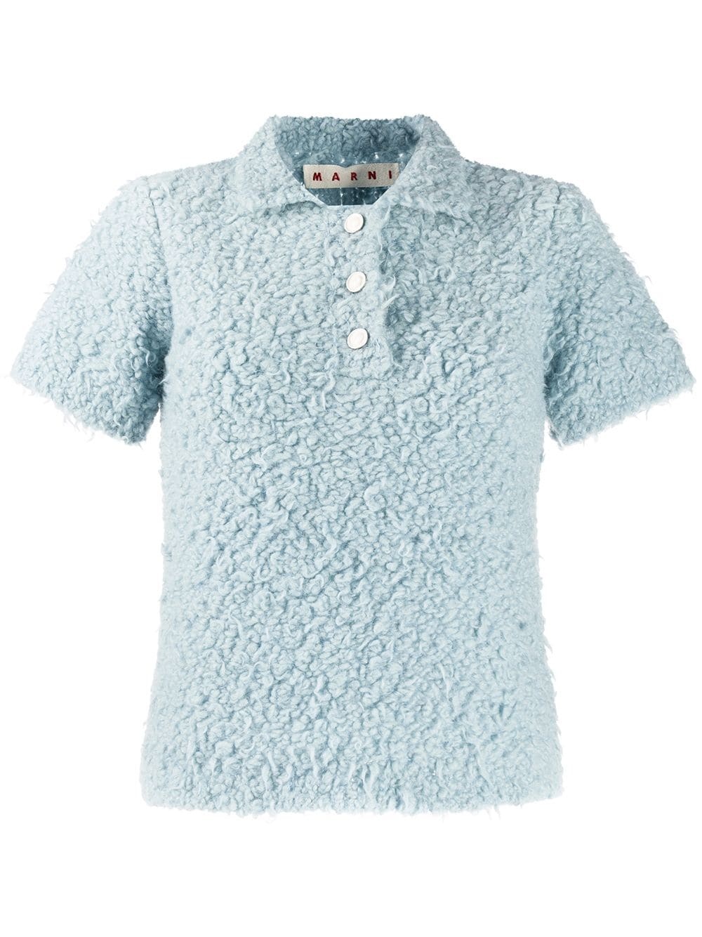 knitted polo shirt - 1