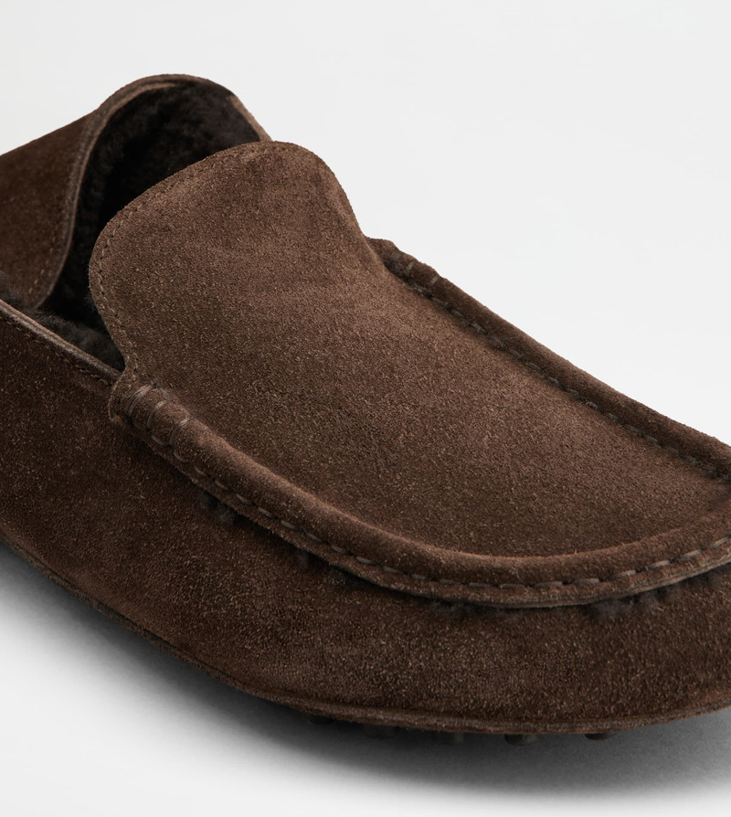 SLIPPER LOAFERS IN SUEDE - BROWN 7