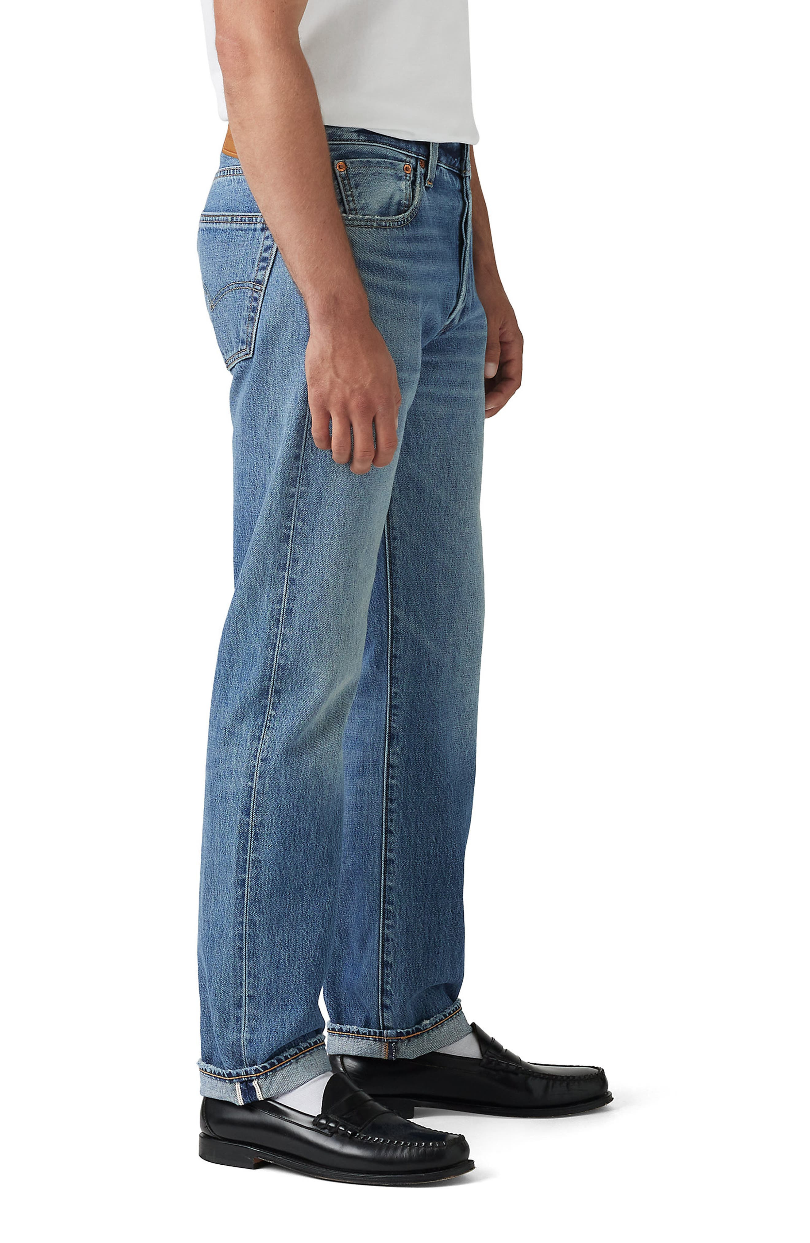 levi's 501® Original Straight Leg Selvedge Jeans in Feeling Powerful Selvedge at Nordstrom - 3