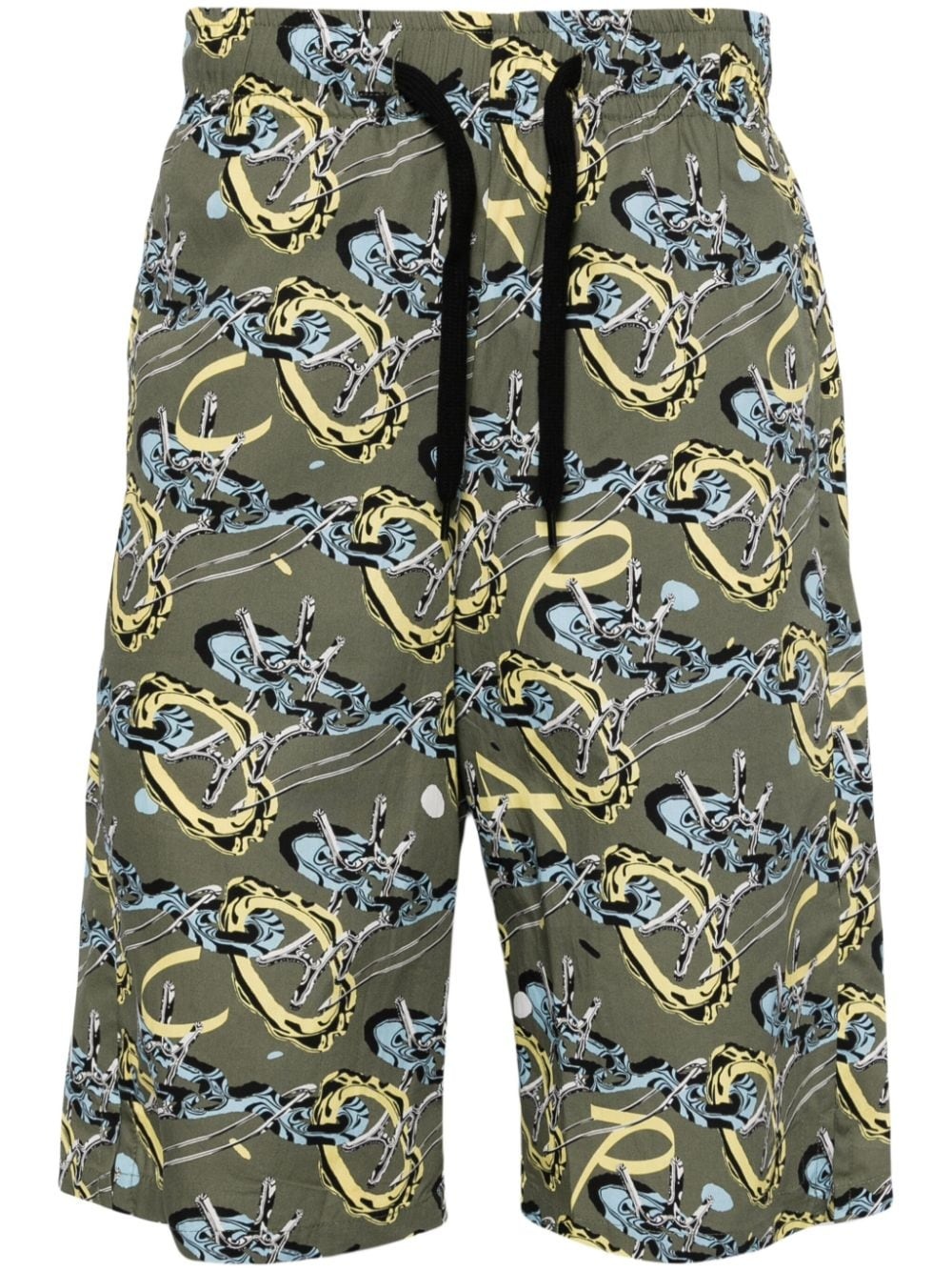 Vince graphic-print cotton shorts - 1