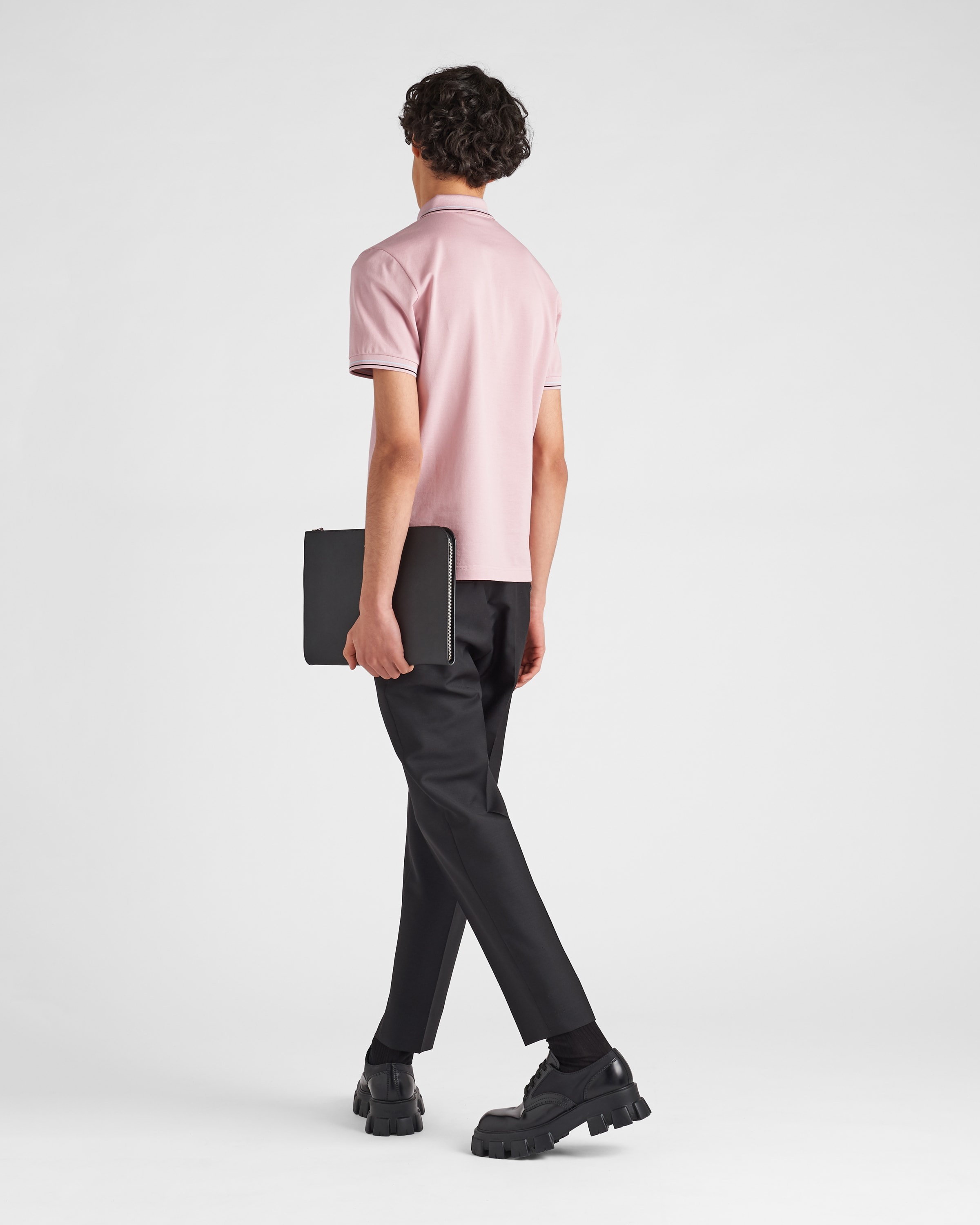 Cotton piqué polo shirt - 5