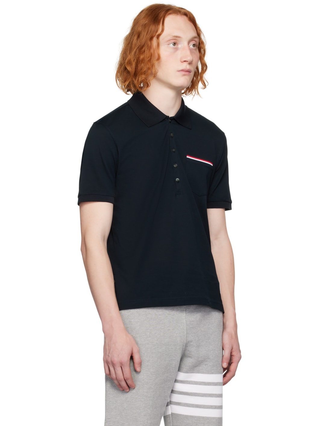 Navy Patch Pocket Polo - 2