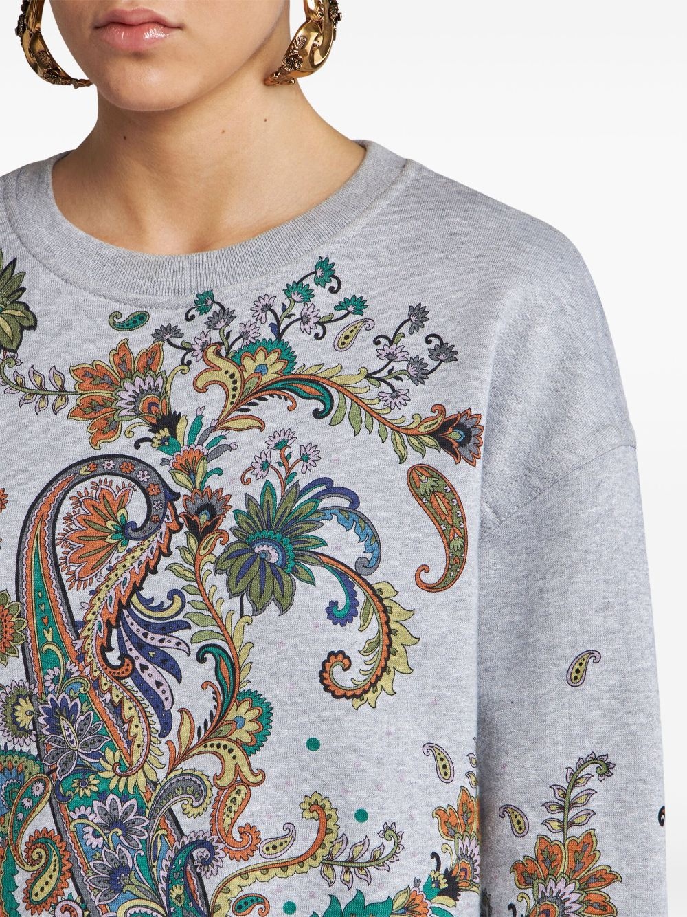 paisley-print cotton sweatshirt - 5