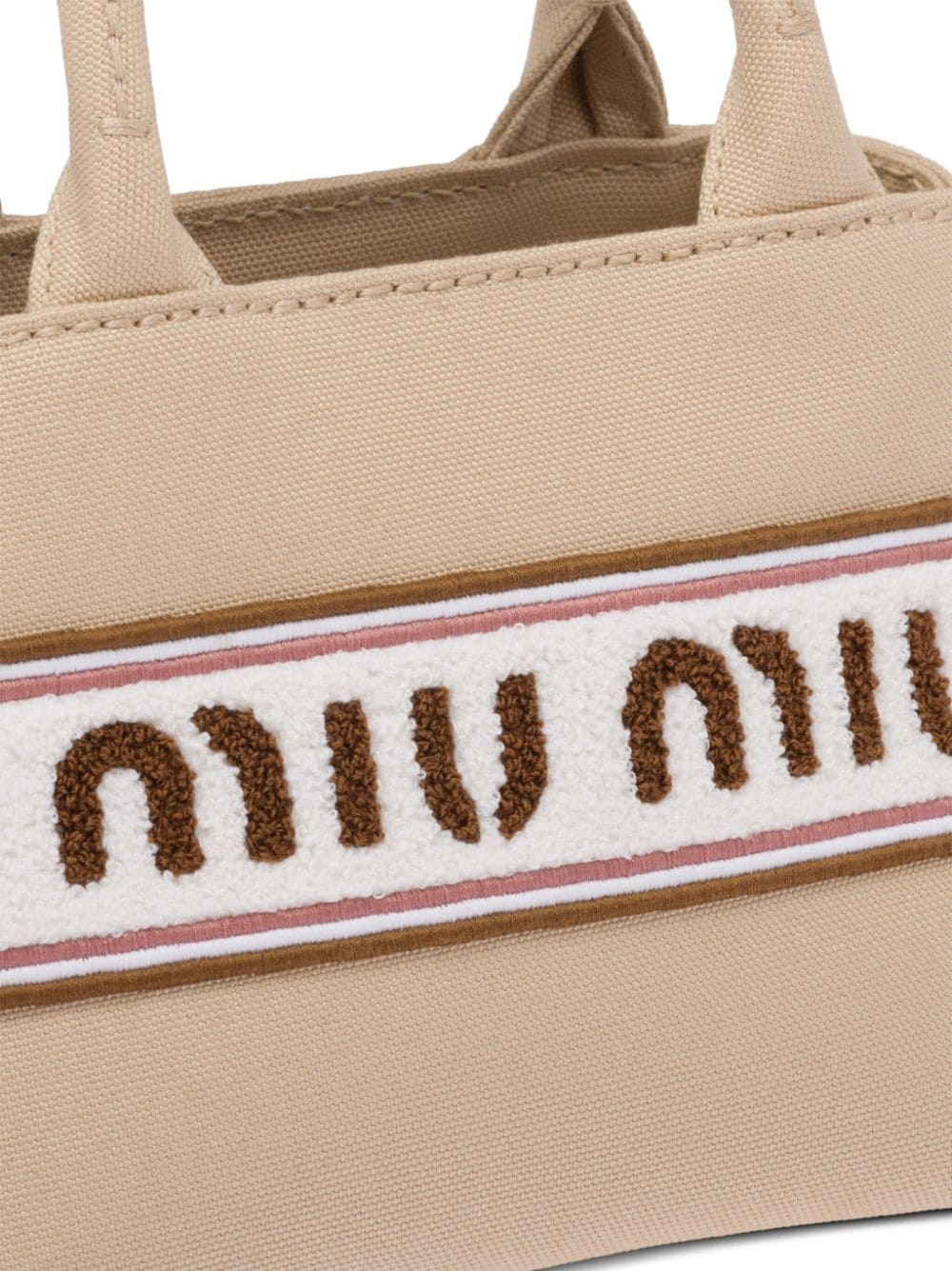 canvas embroidered-logo tote bag - 5