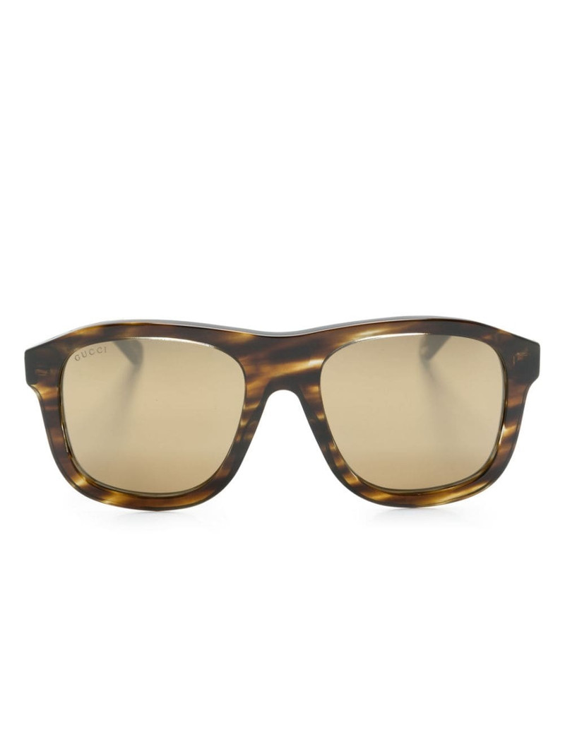 logo-plaque square-frame sunglasses 1