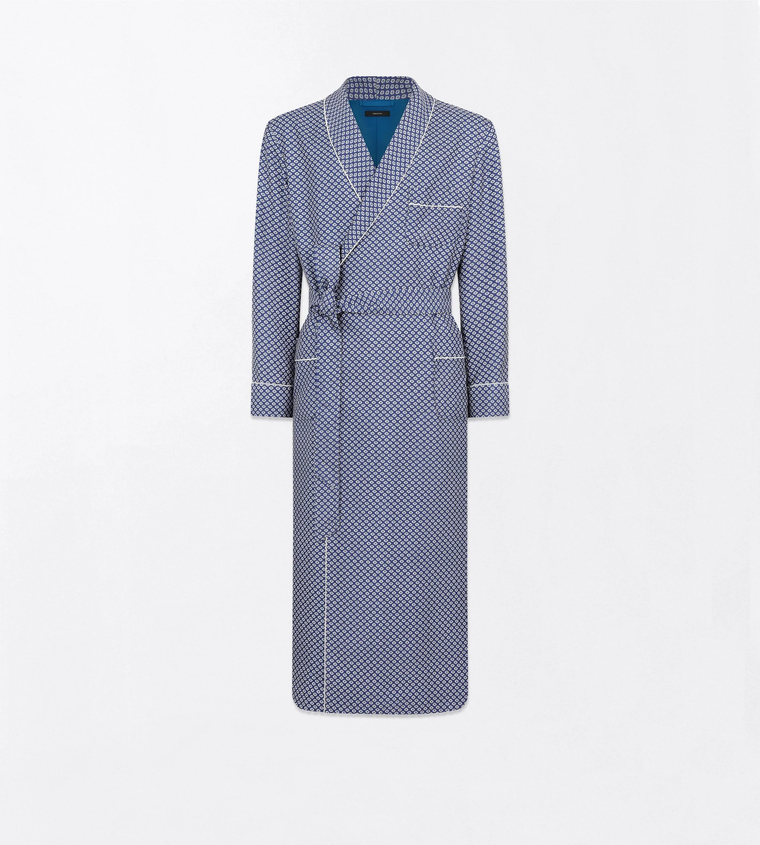 MICRO ORNAMENTAL PRINTED SILK TWILL ROBE - 1