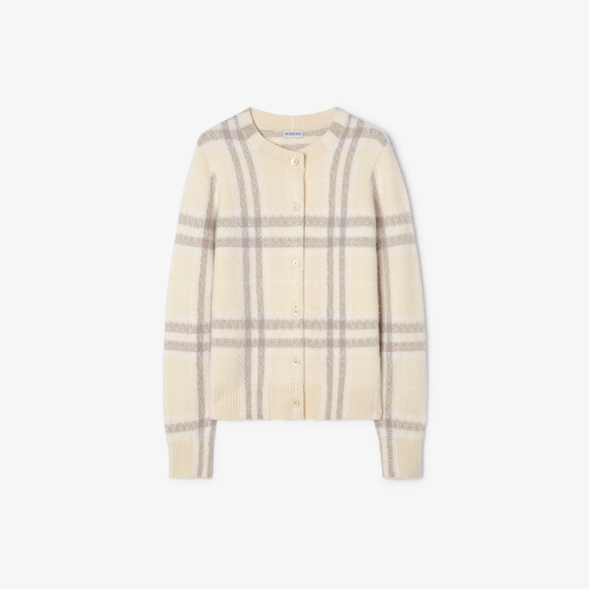 Check Cashmere Cardigan - 1