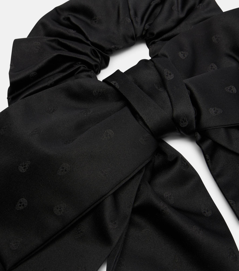 Alexander McQueen Skull silk jacquard scrunchie outlook