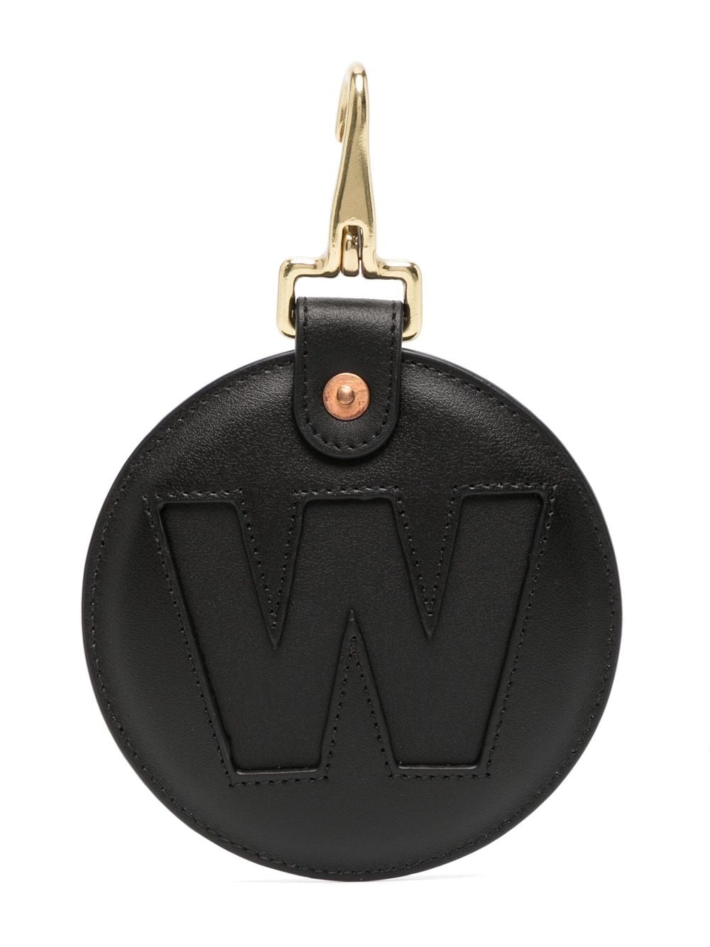 W-charm leather keyring - 1