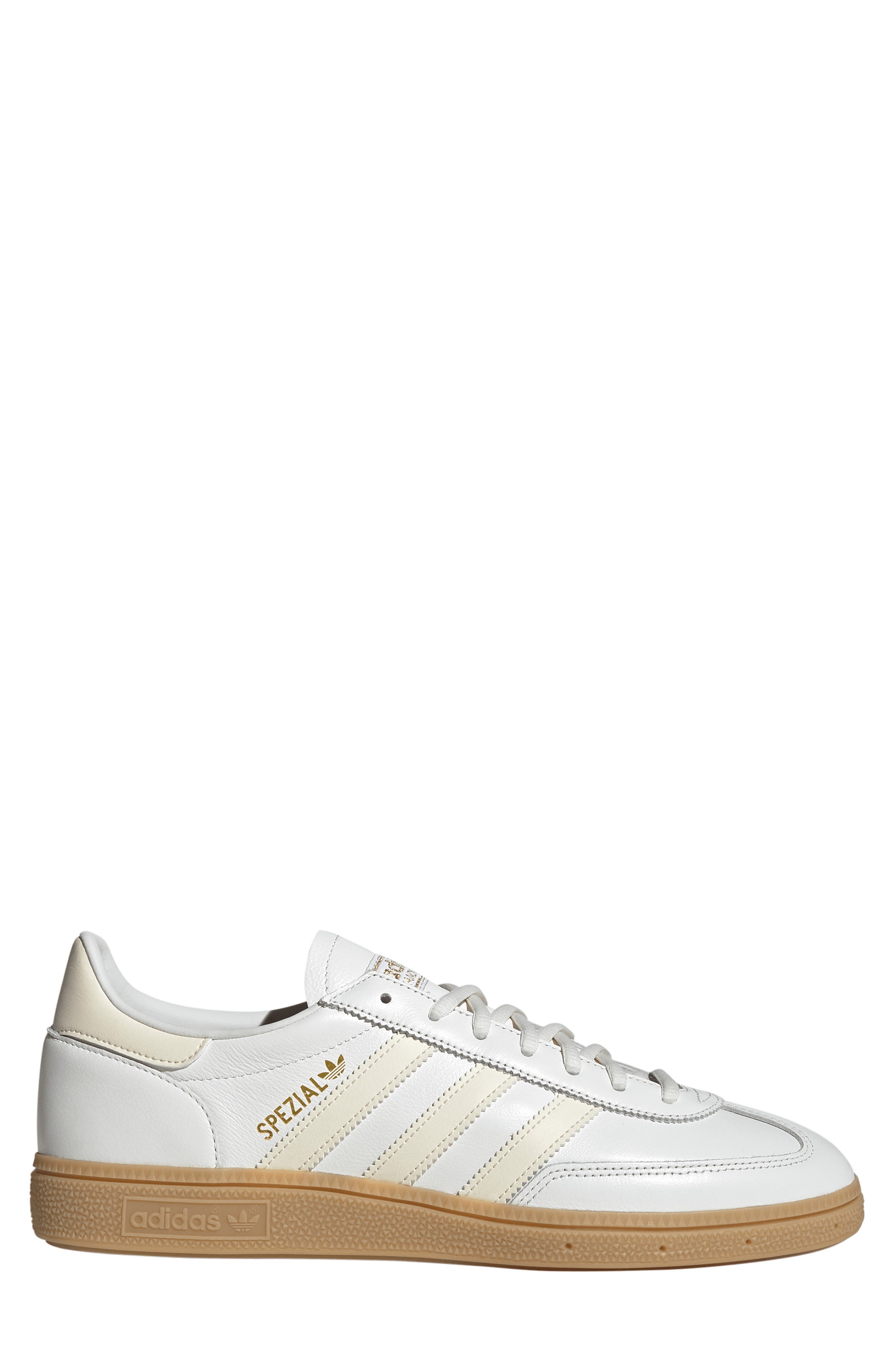 adidas Gender Inclusive Handball Spezial Sneaker in White/Wonder White/Gum at Nordstrom - 3