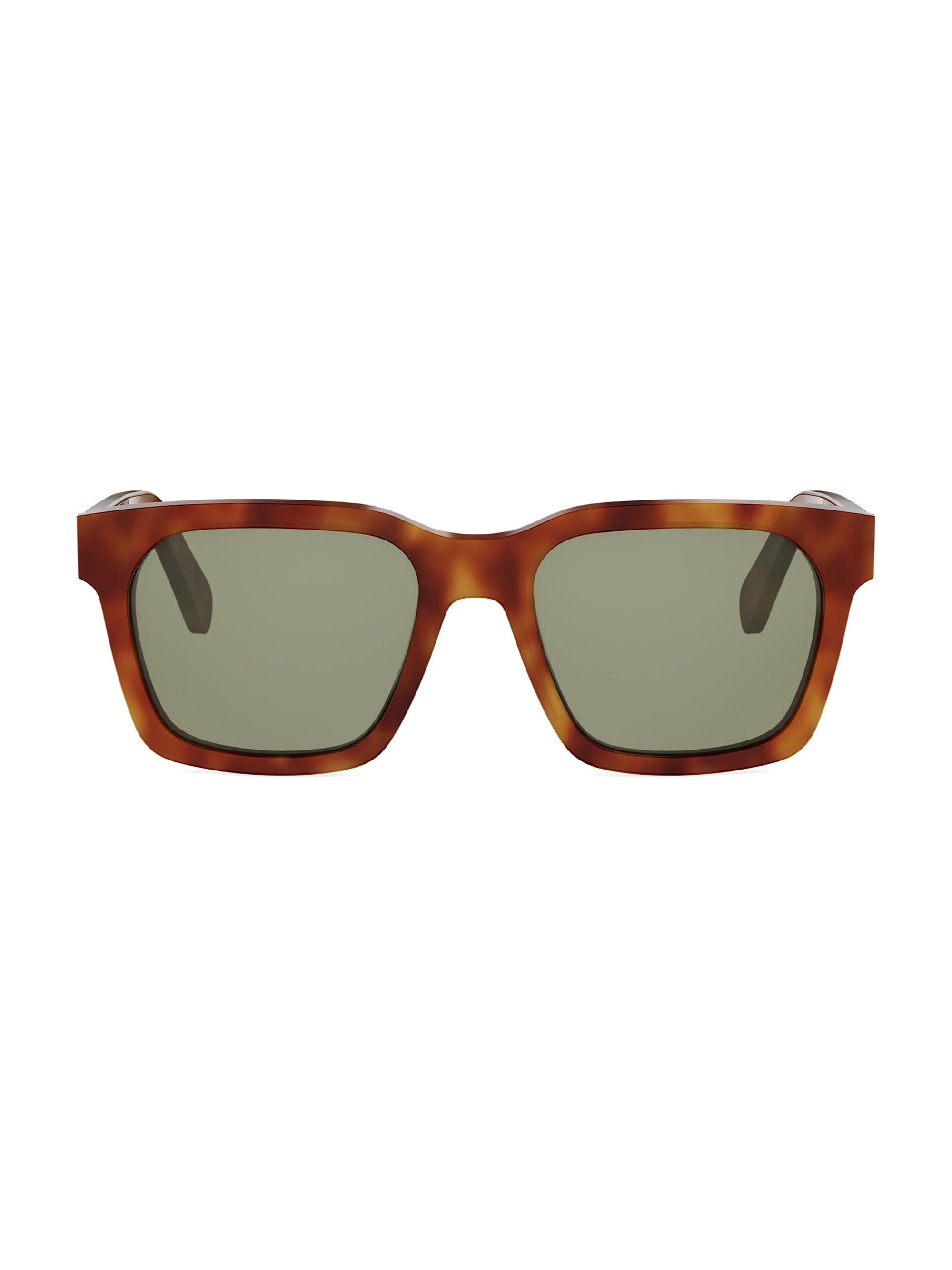 Men's 3 Dots 54MM Geometric Sunglasses - Red Havana And Green - 1