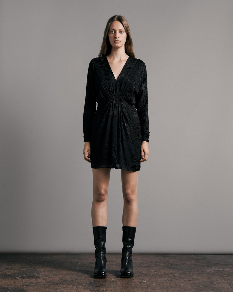 Eloise Mini Dress Velvet Burnout Dress - 1