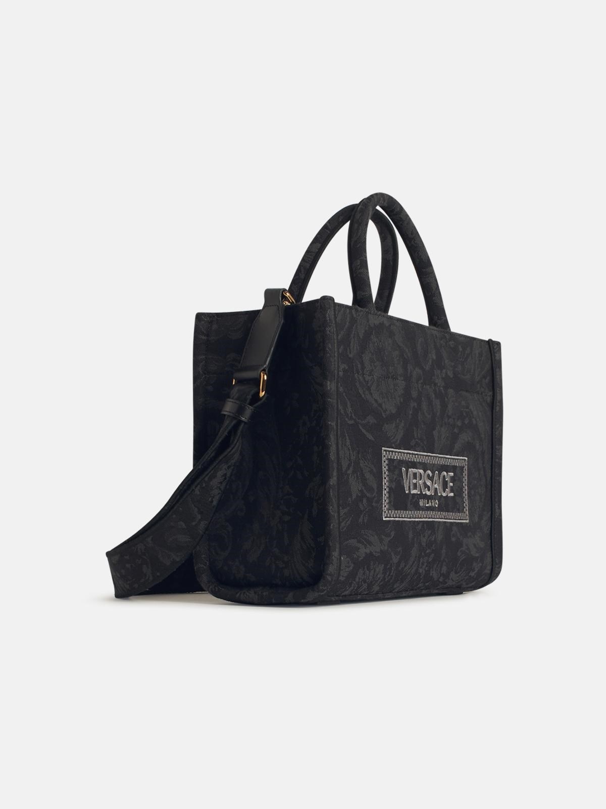 'TOTE' BLACK FABRIC BAG - 2