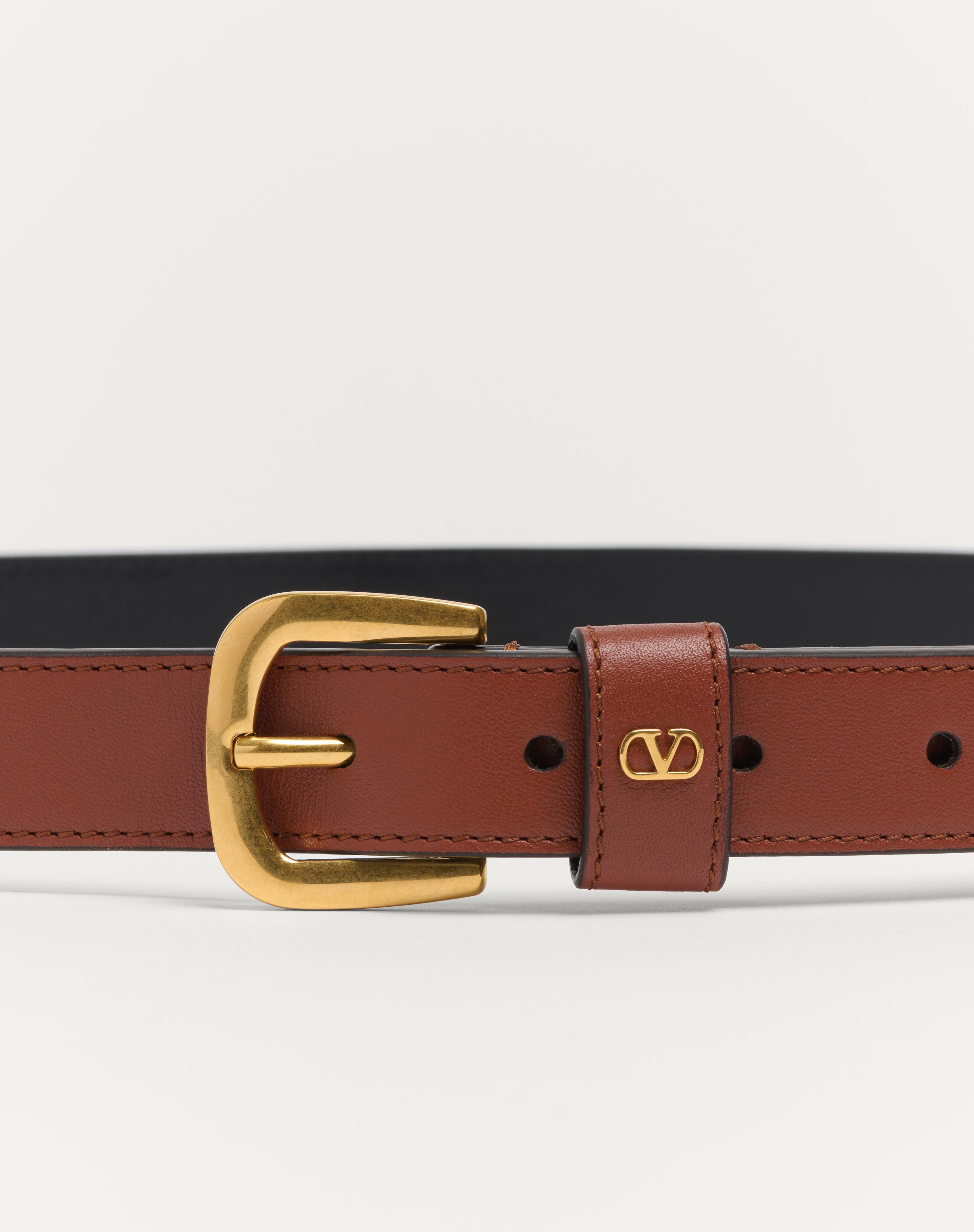 VLOGO SIGNATURE BELT IN SHINY CALFSKIN 25 MM - 3