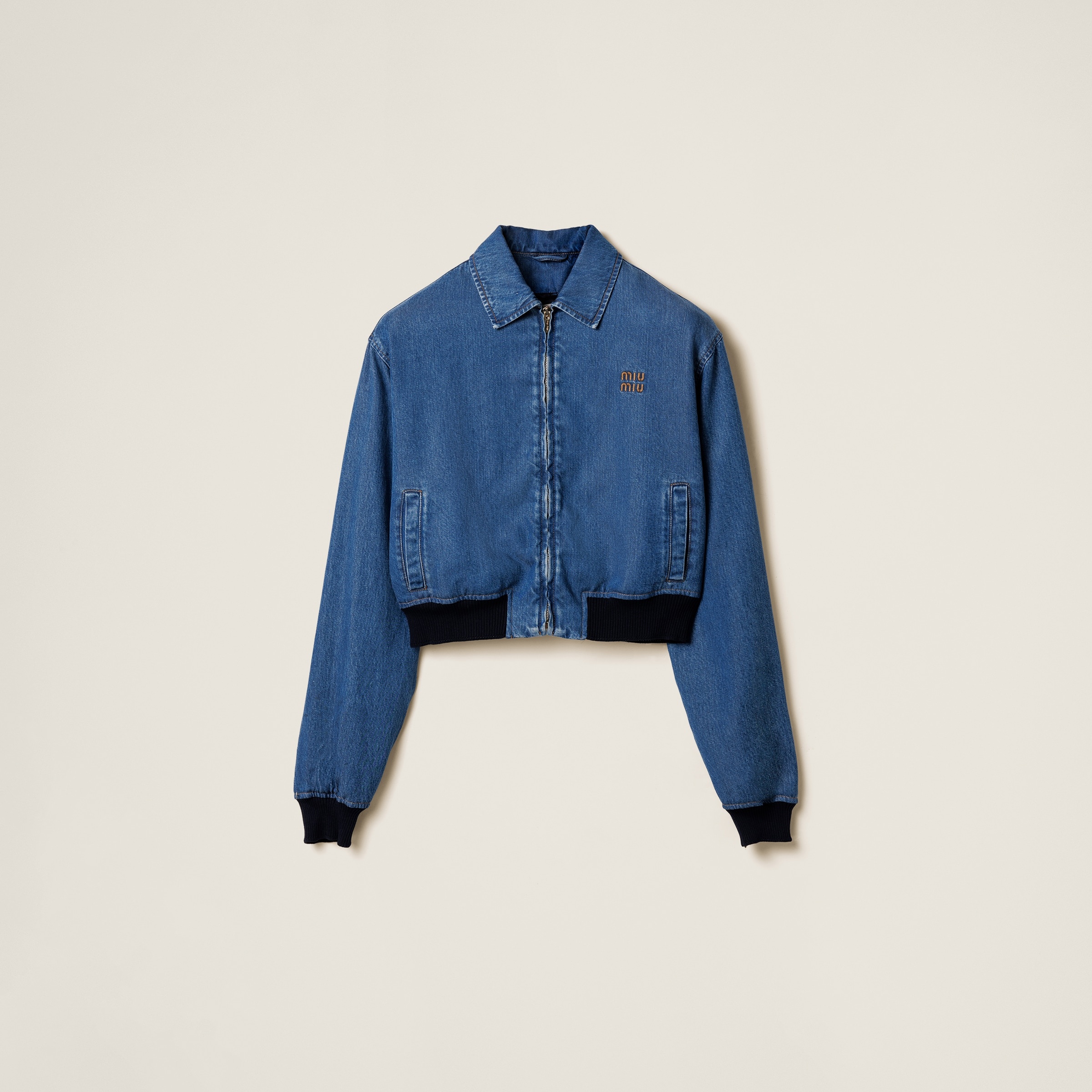 Denim blouson jacket - 1