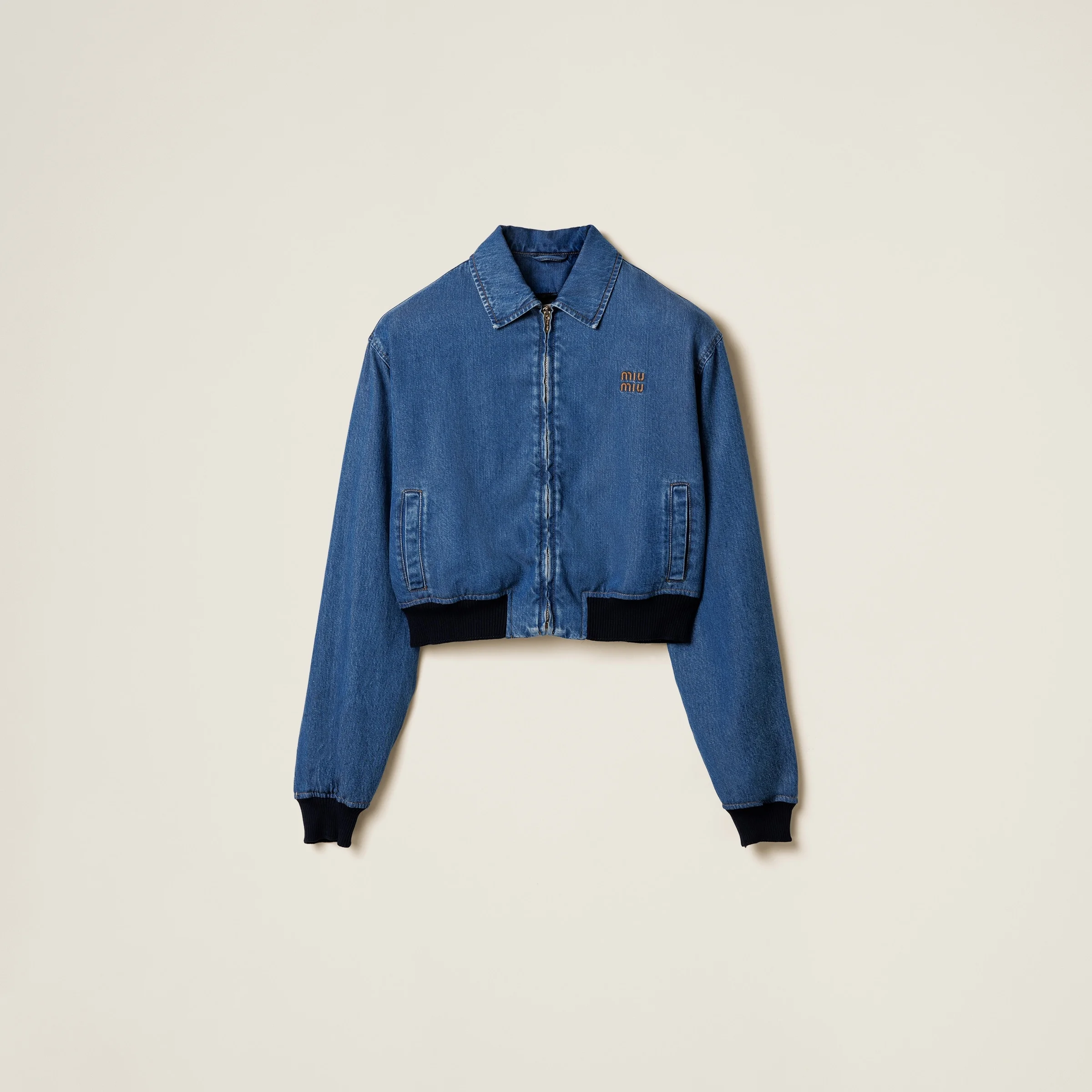 Denim blouson jacket - 1