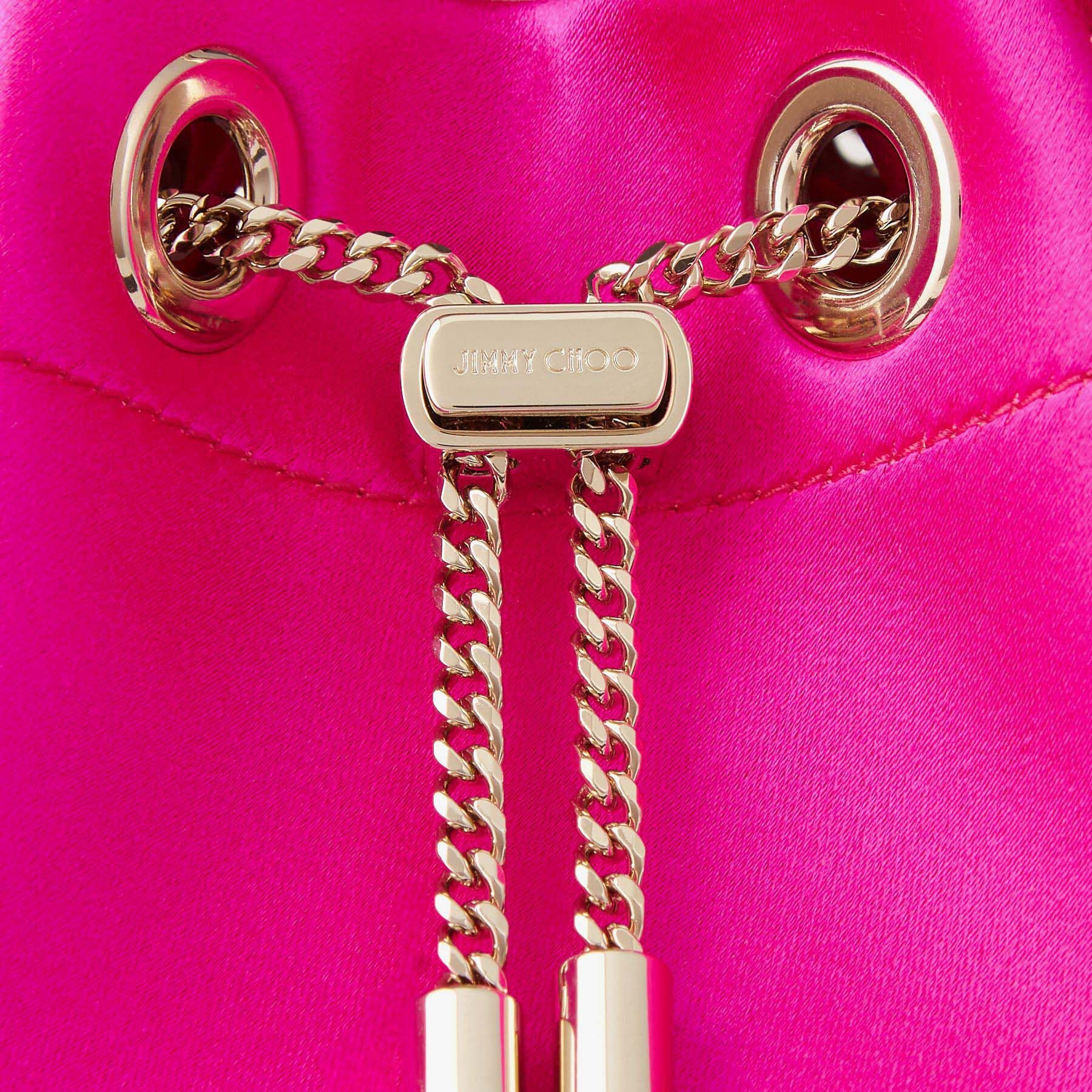 Bon Bon
Fuchsia Satin Bag with Crystal Handle - 5