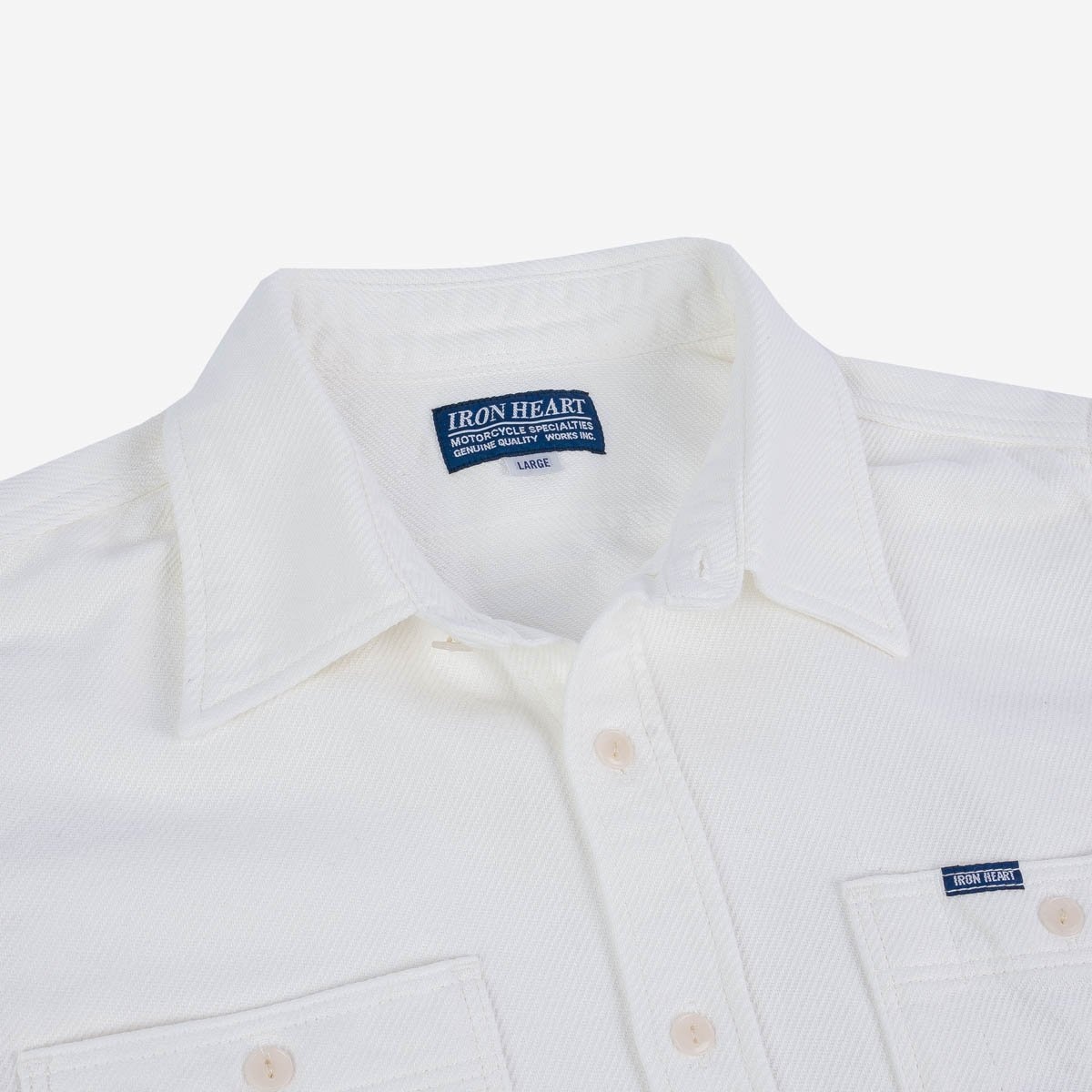IHSH-279-WHT 7oz Soft Flannel Work Shirt - White - 8