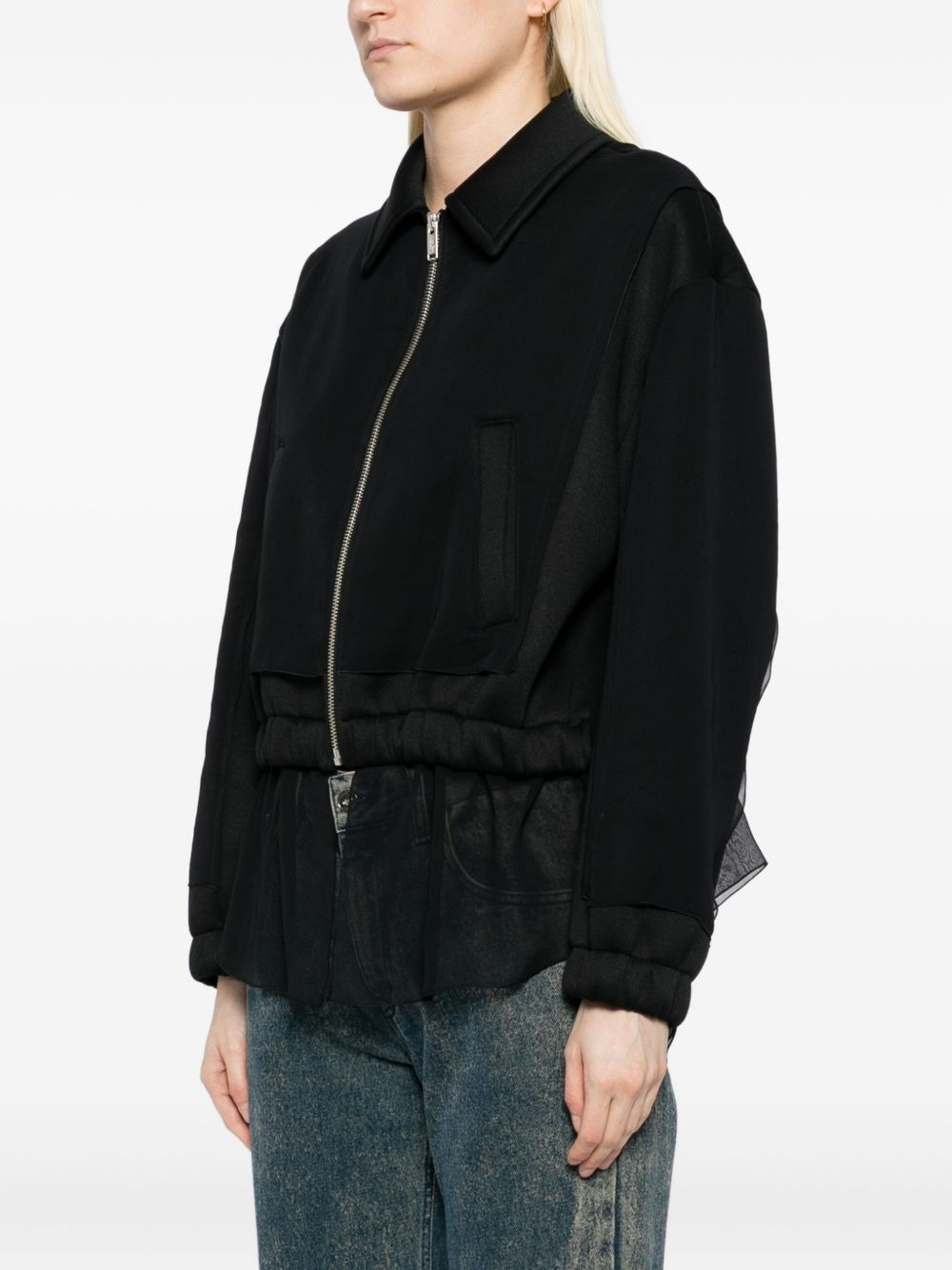 elastic-waist zip-front jacket - 3