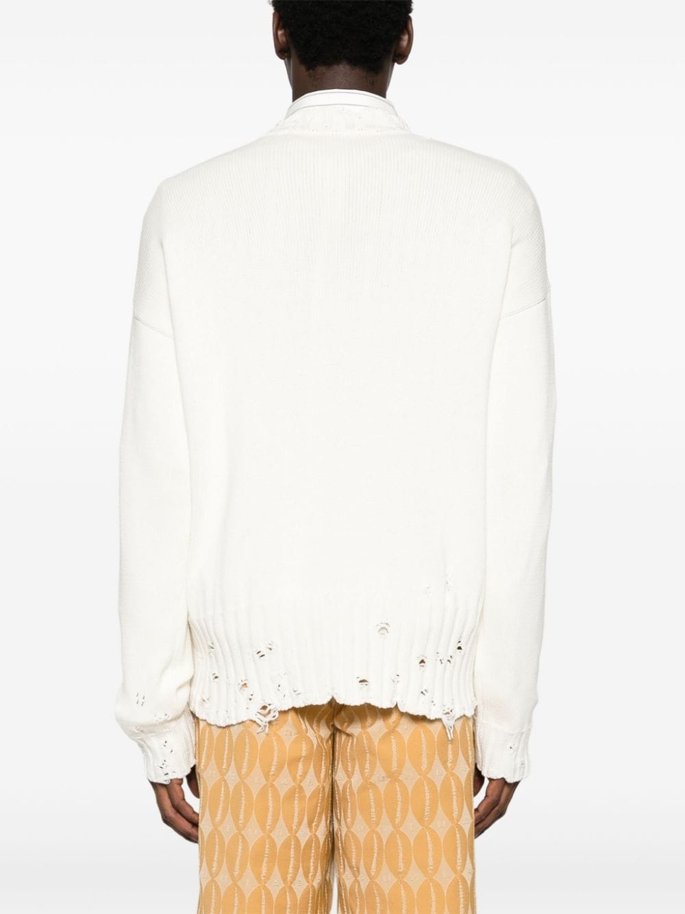 twisted crew neck sweater - 4