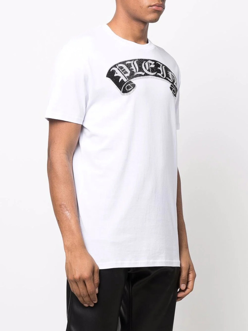 rhinestone-embellished branded T-shirt 4