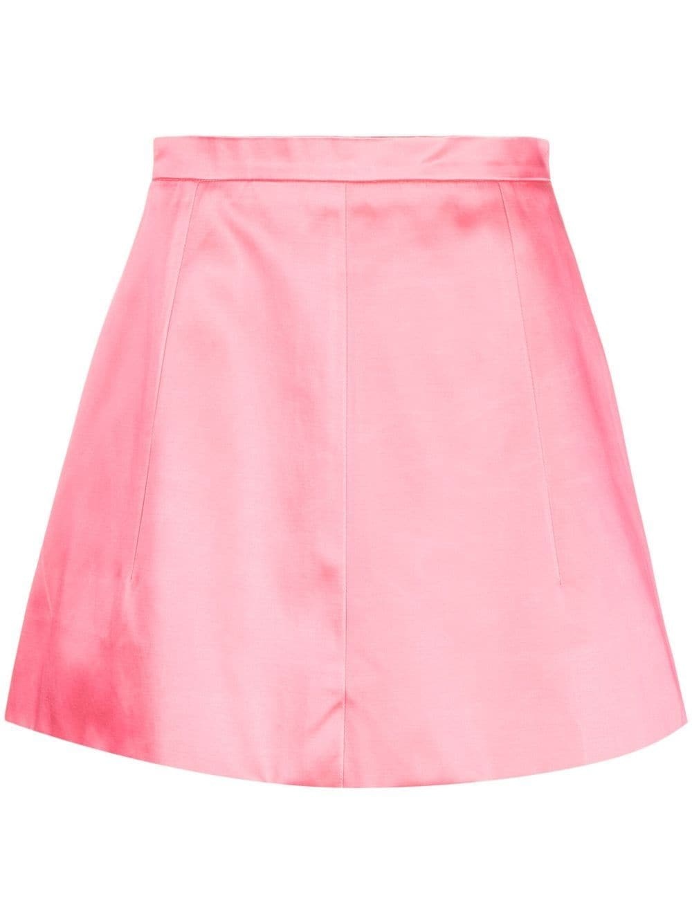 A-line satin mini skirt - 1