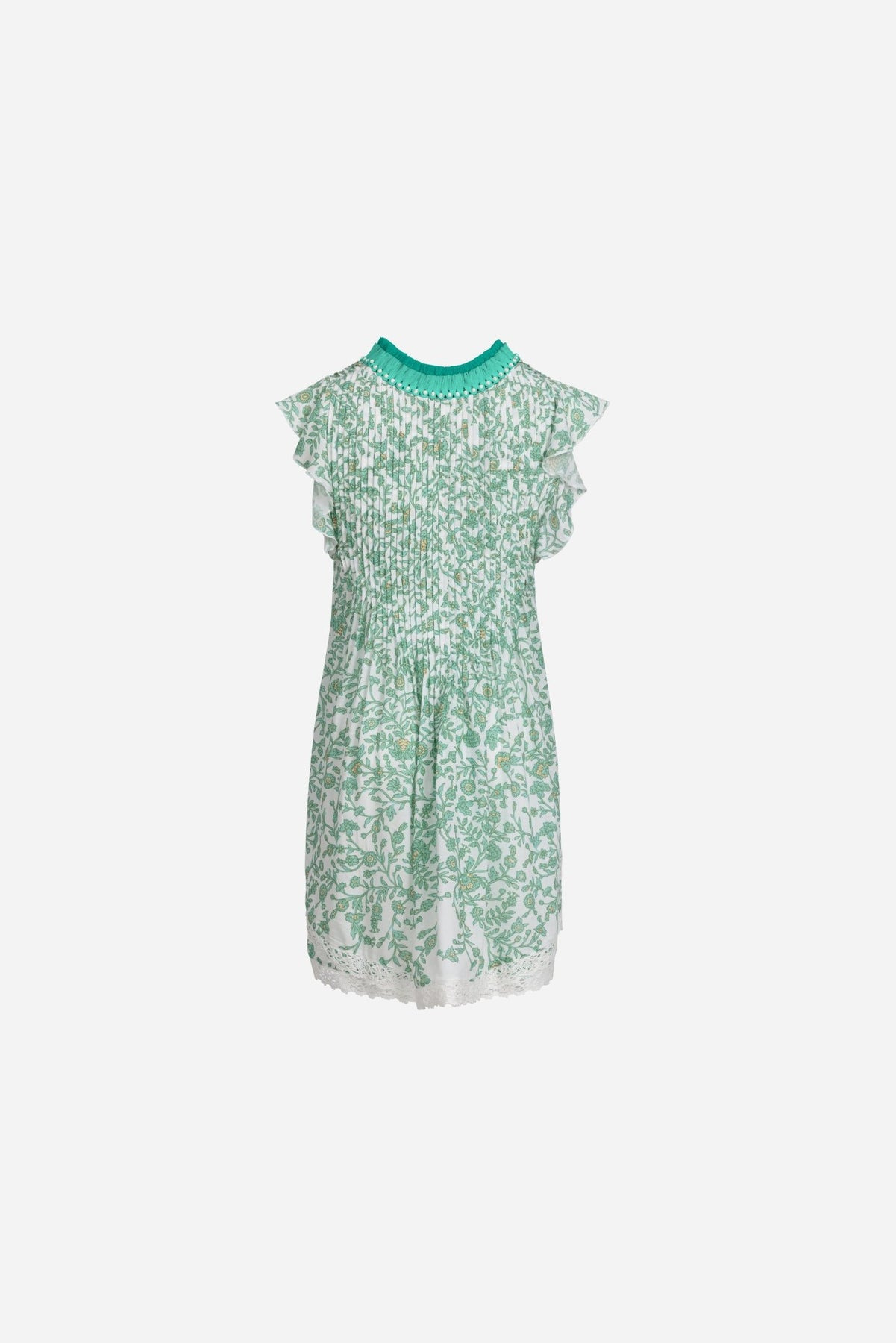 Mini Dress Sasha for girls - Green Lazuli - 2
