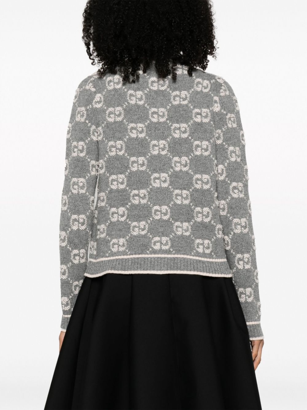 GG jacquard wool bouclÃ© cardigan - 4