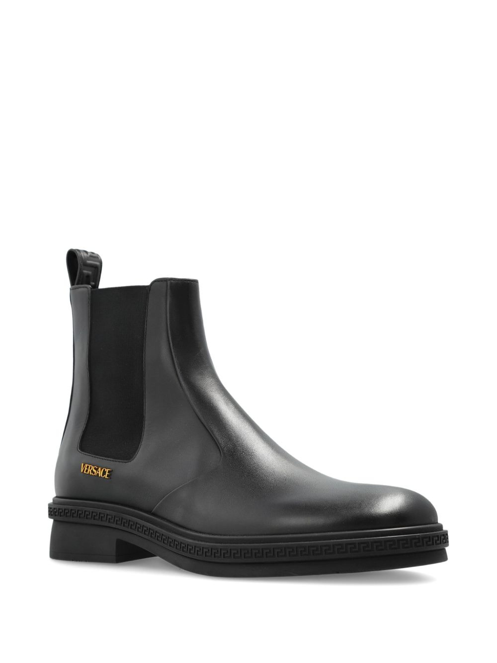 Greca-trim leather Chelsea boots - 2