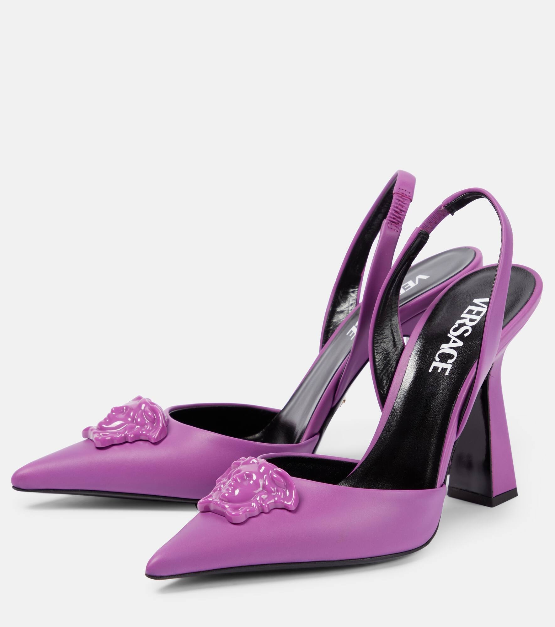 La Medusa leather slingback pumps - 5