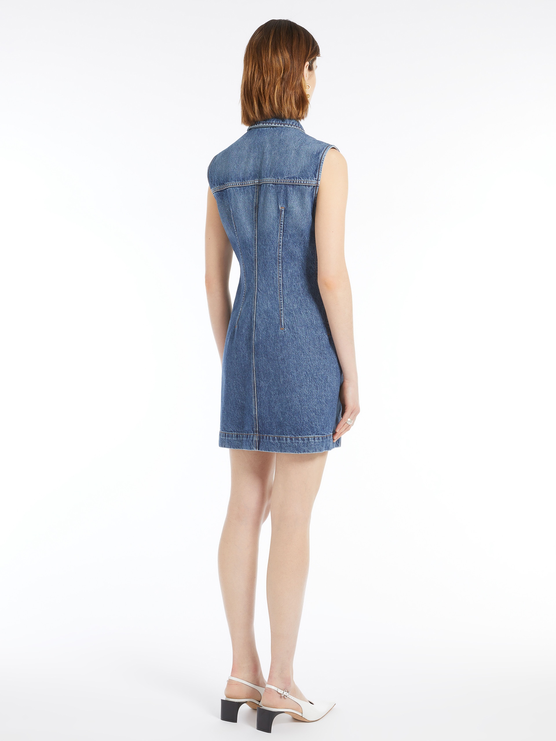 CARABO Sleeveless denim dress - 4