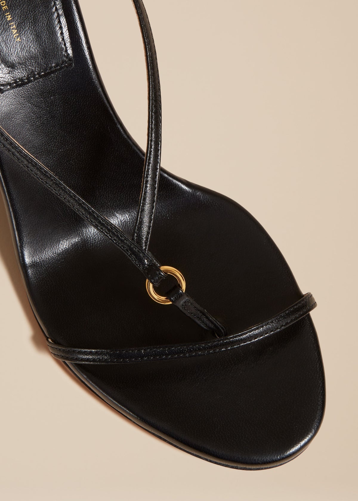 The Marion Strappy Wedge Sandal in Black Leather - 3