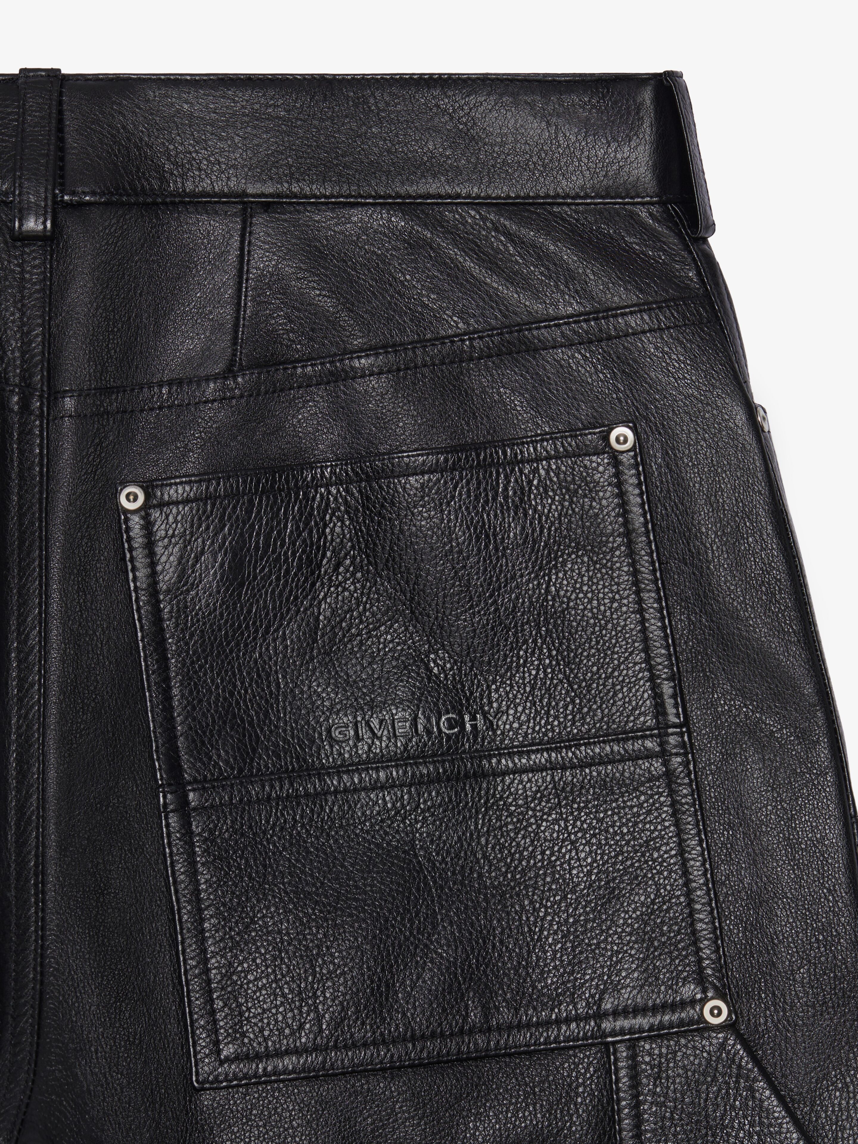 CARPENTER PANTS IN LEATHER - 2