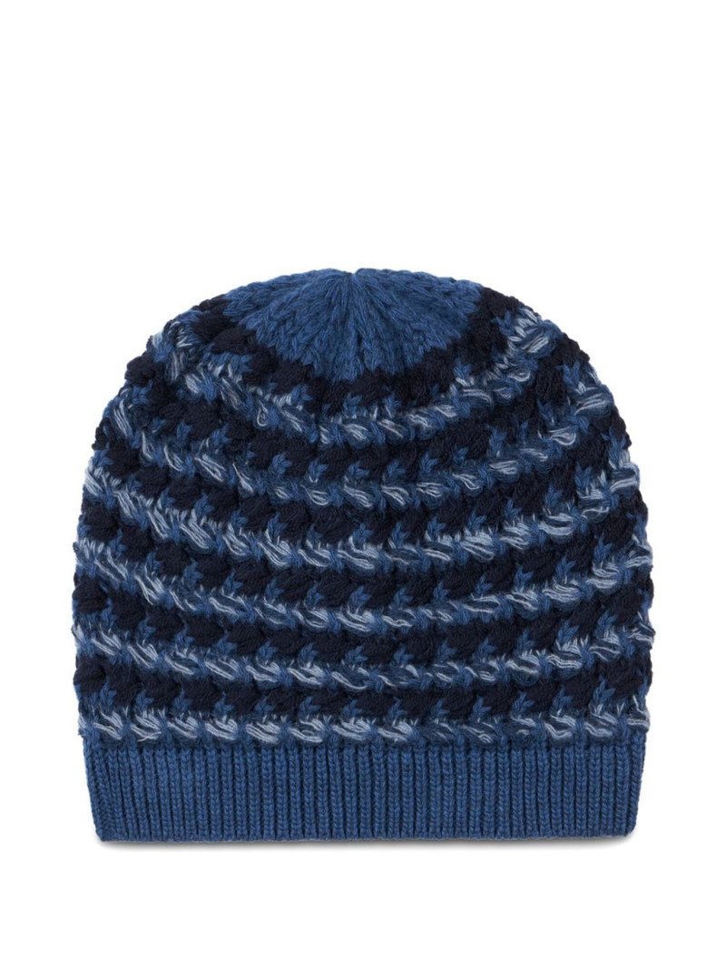 wool-blend patterned beanie 1