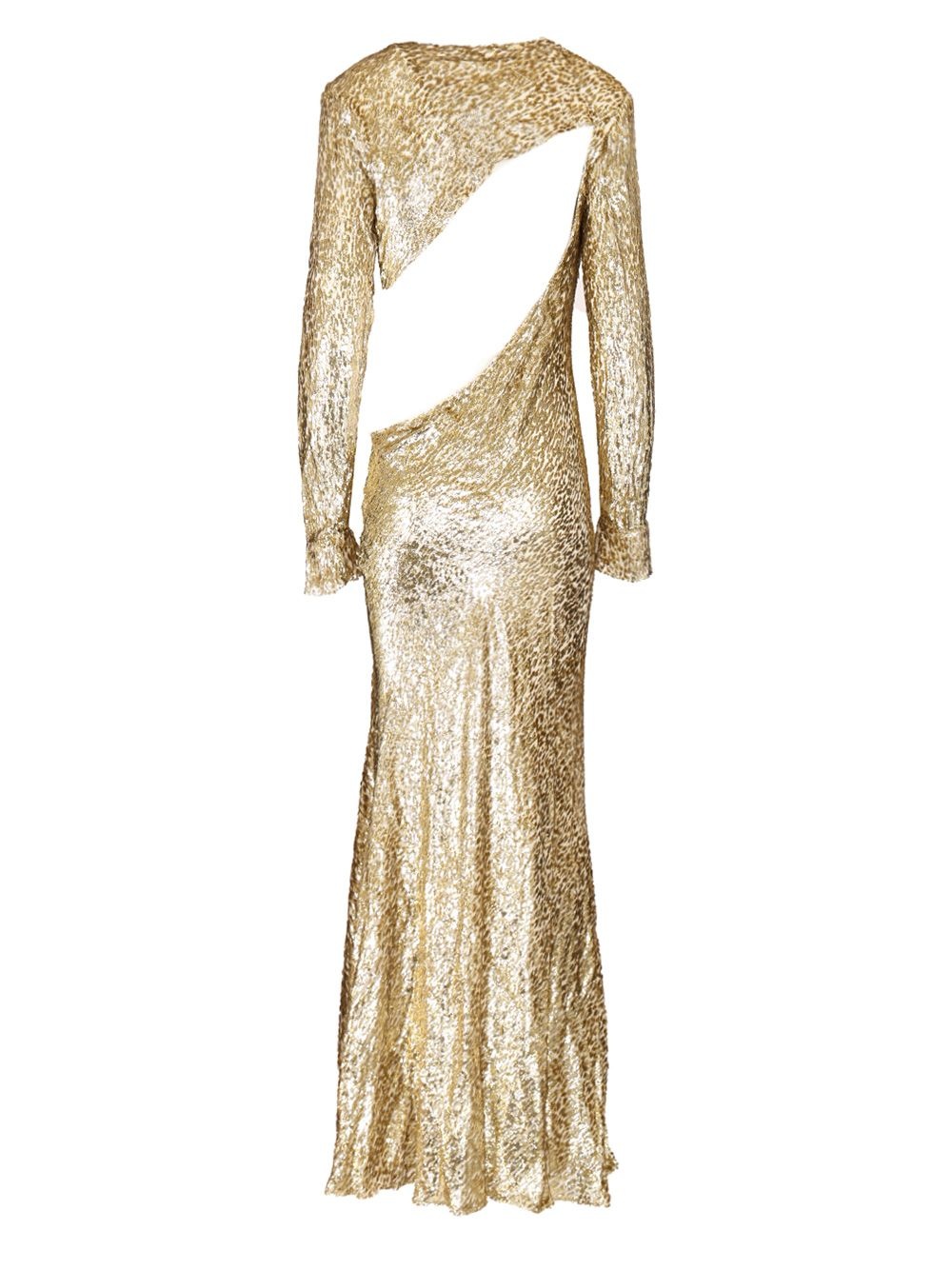 Gold Fil Coup� Maxi Dress Dresses Gold - 2