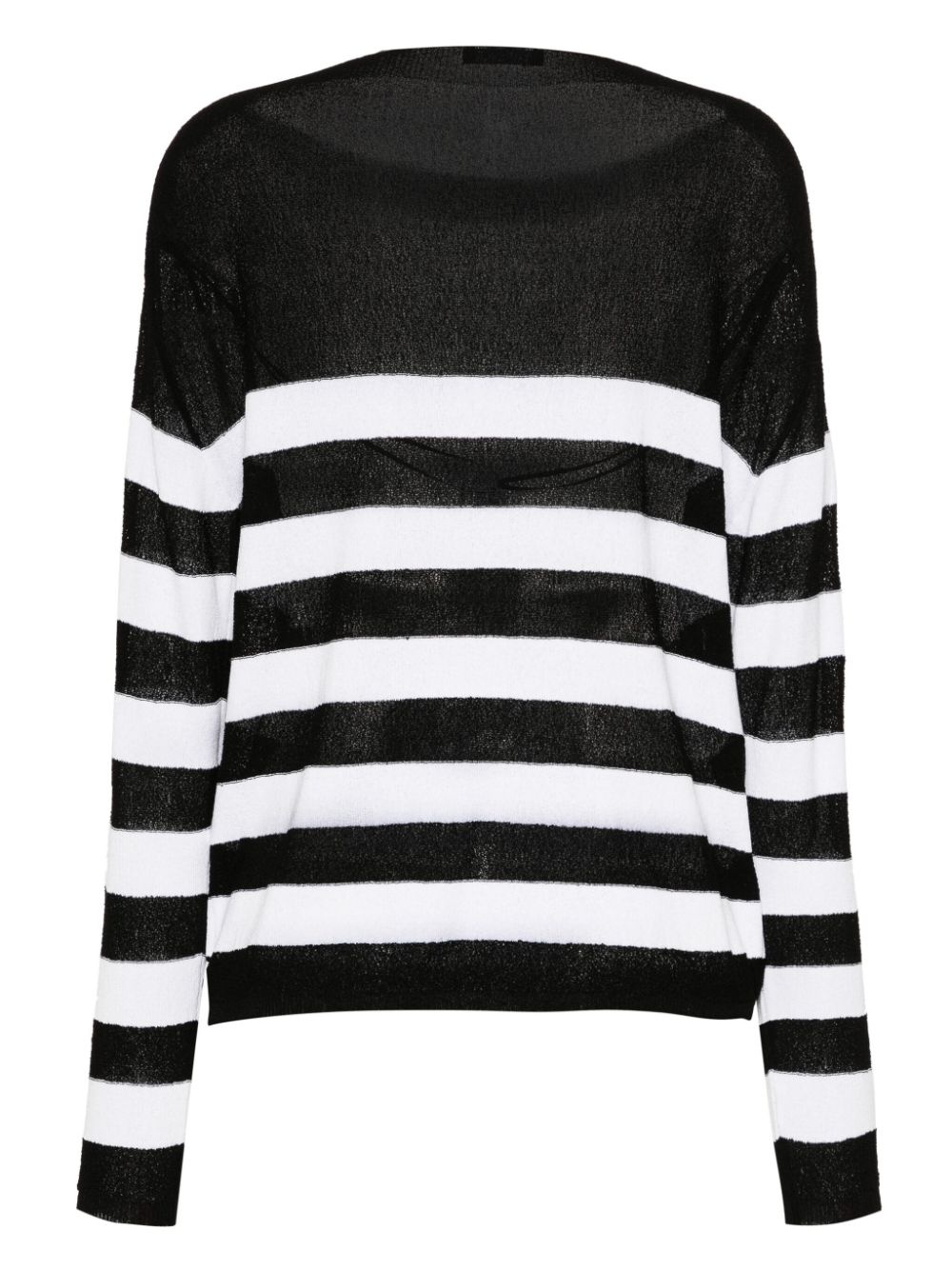 striped boat-neck jumper - 2