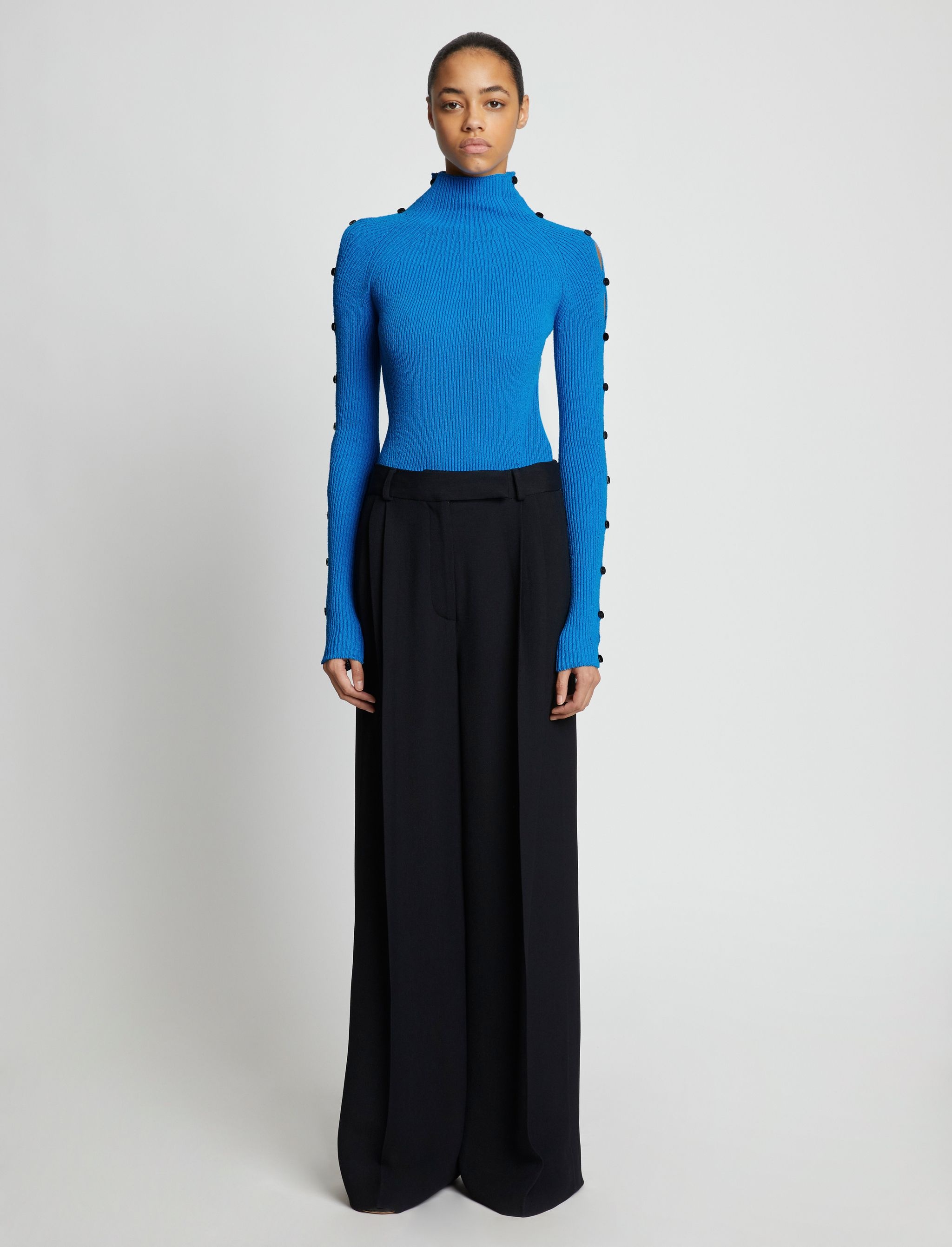 Cotton Rib Turtleneck Sweater - 3
