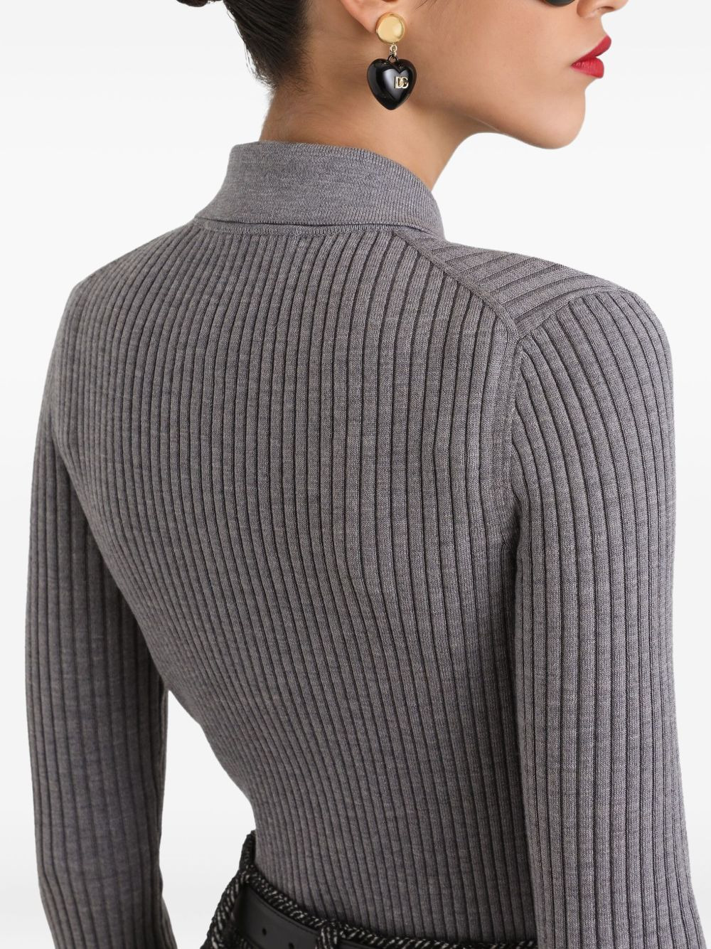 ribbed polo top - 5