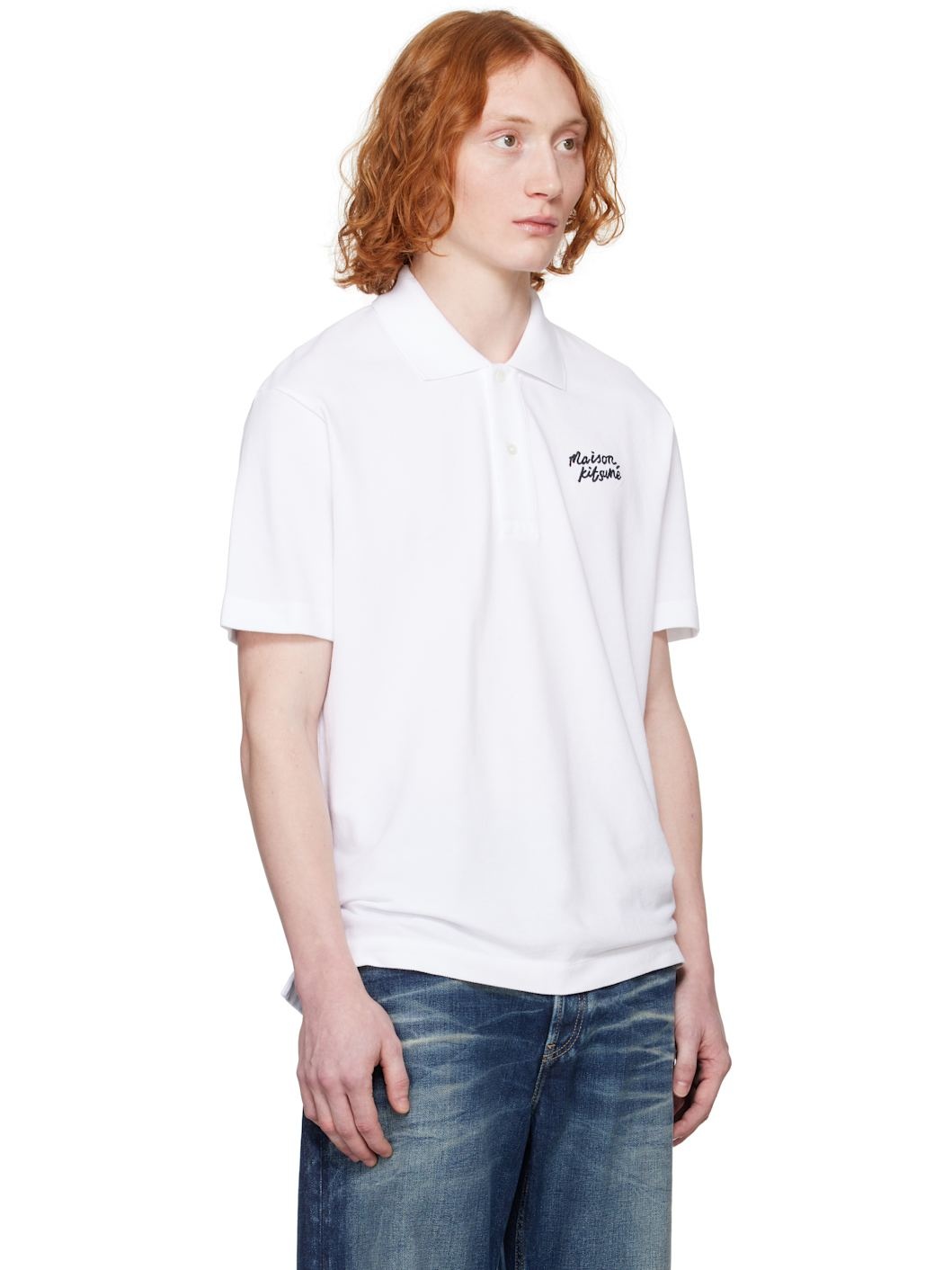 White '' Handwriting Comfort Polo - 2