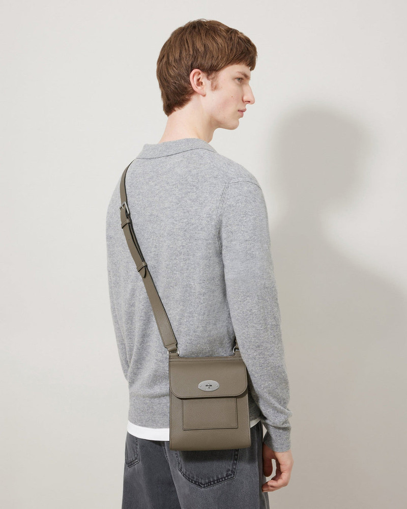 Mulberry Small Antony Linen Green Small Classic Grain outlook