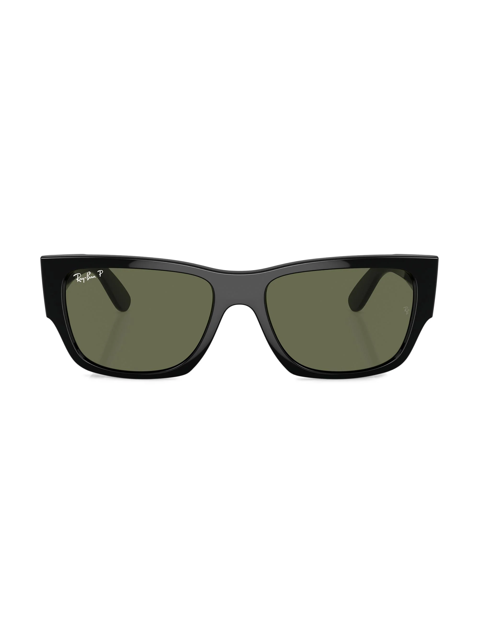 Women's RB0947S Carlos 56MM Rectangular Sunglasses - Black Dark Green - 1