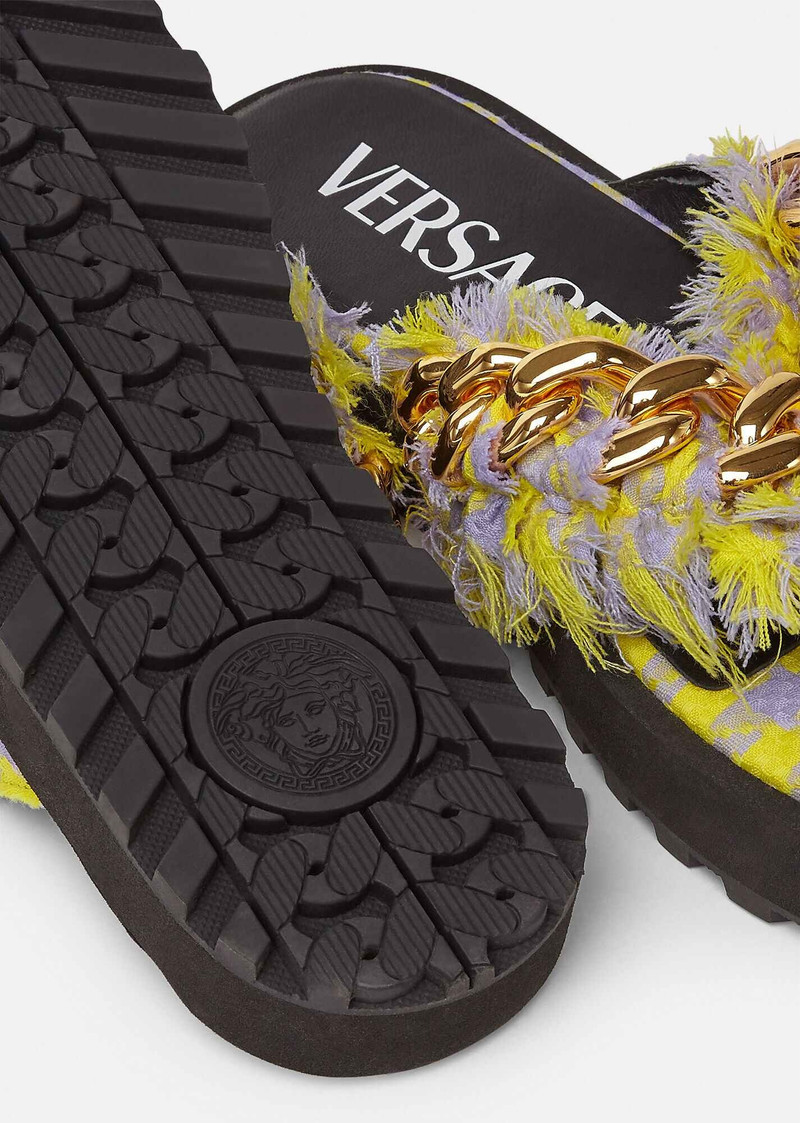 VERSACE Chain Tweed Sandals outlook