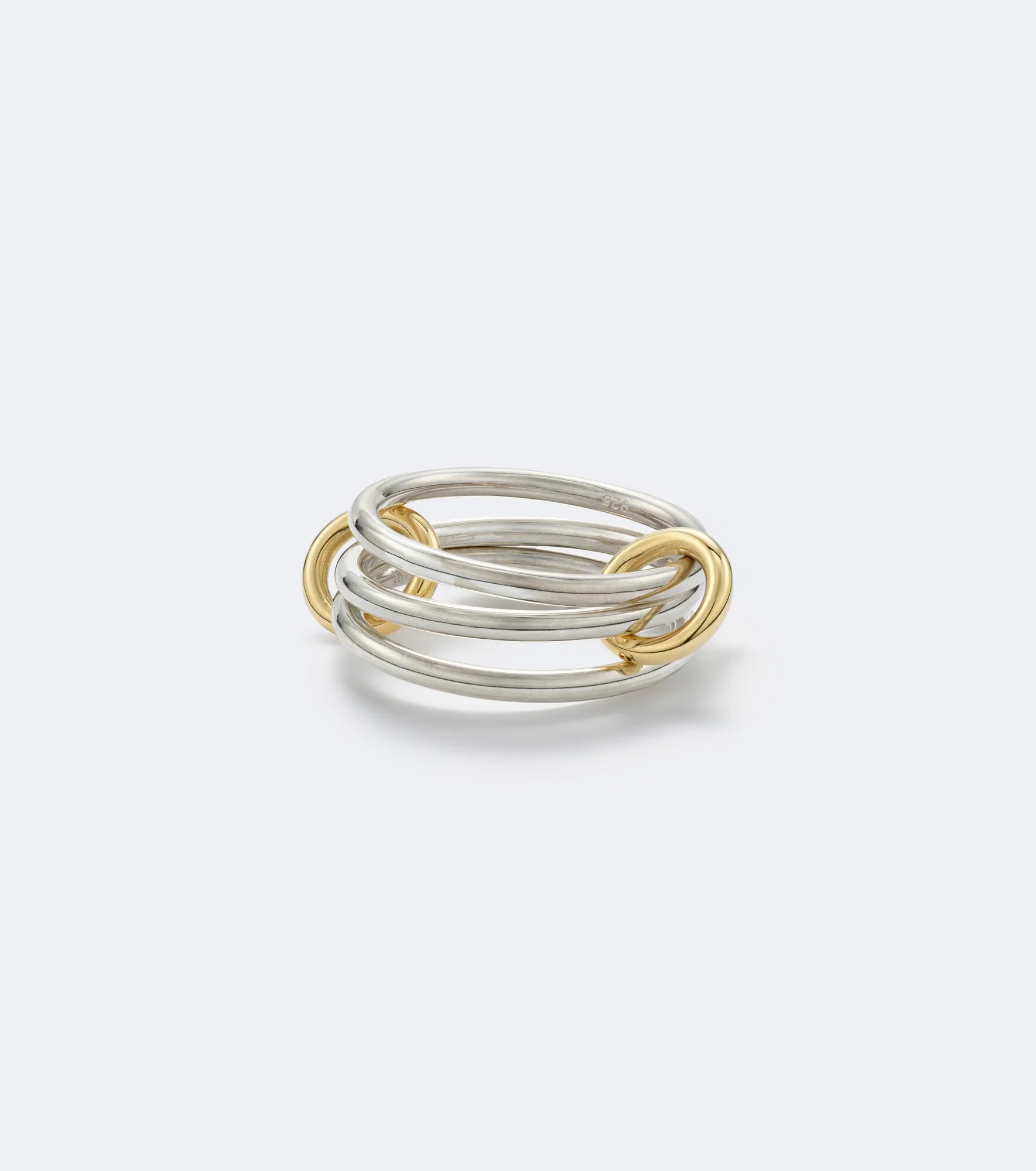 Solarium sterling silver and 18kt gold ring - 1