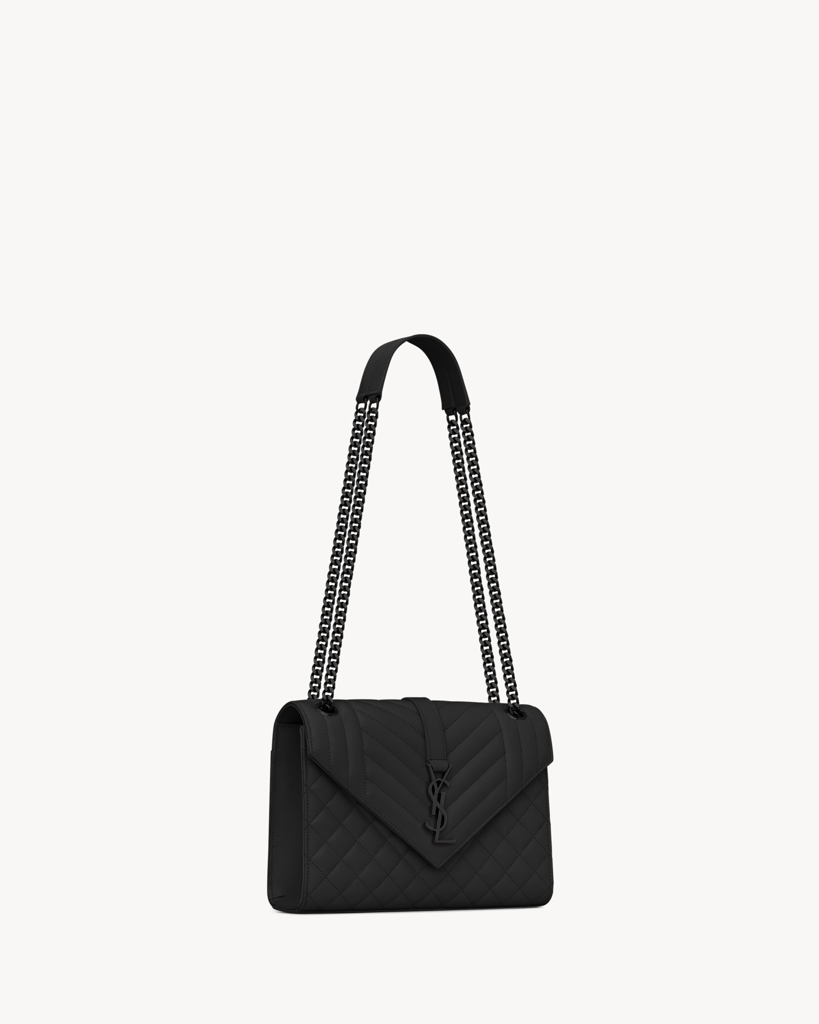 ENVELOPE MEDIUM IN QUILTED GRAIN DE POUDRE EMBOSSED LEATHER - 5