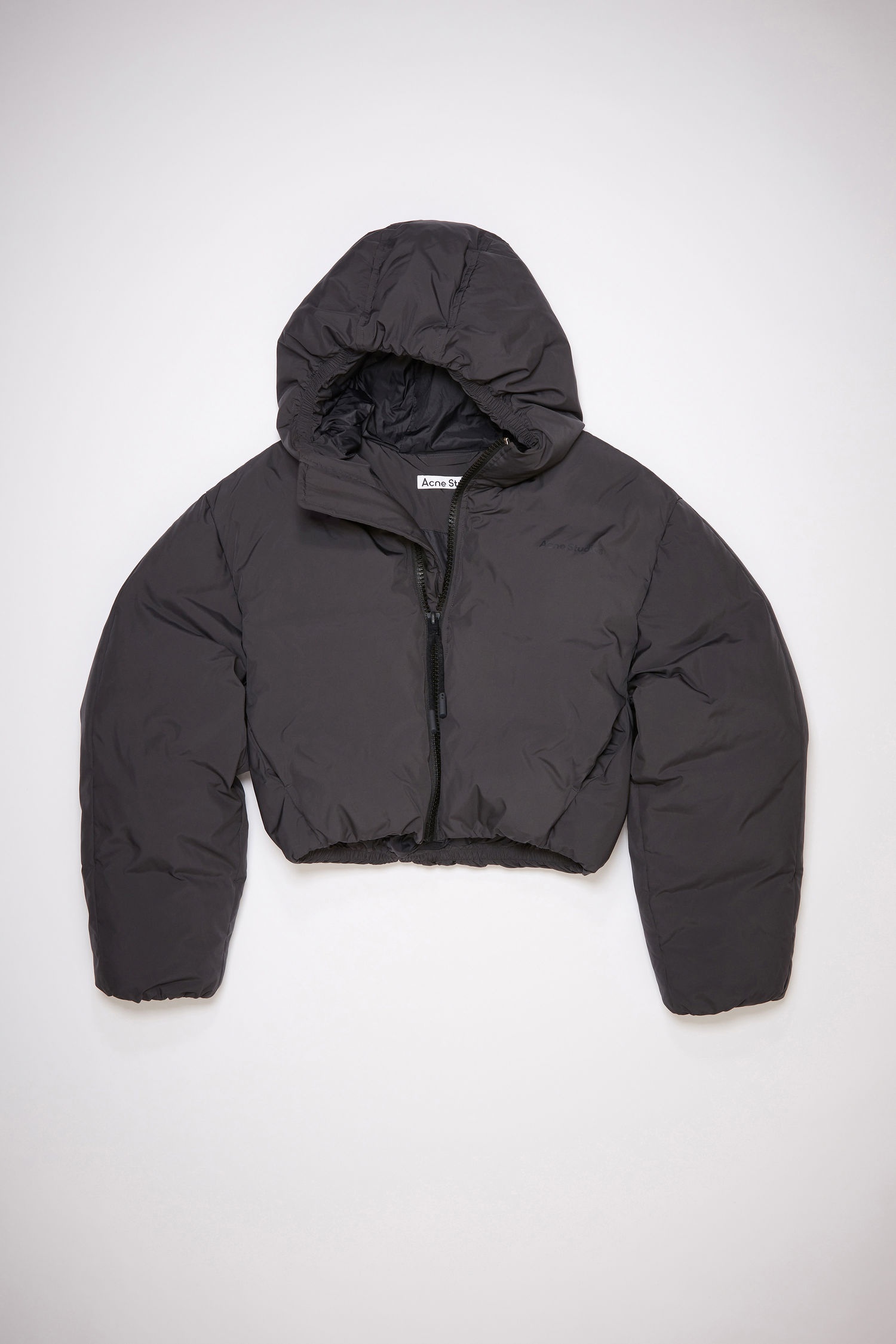 Hooded down jacket - Charcoal Grey - 1