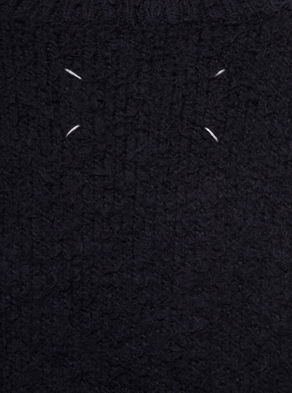 Maison Margiela Women Oversized Black Sweater With Ribbed Trim In Cotton Blend Woman - 3