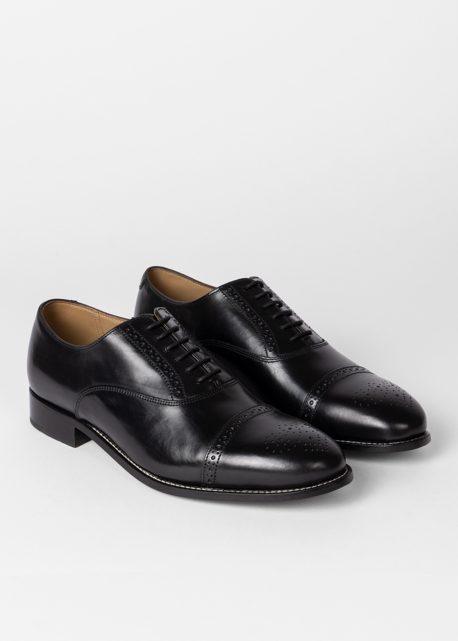 Black Leather 'Philip' Shoes - 2