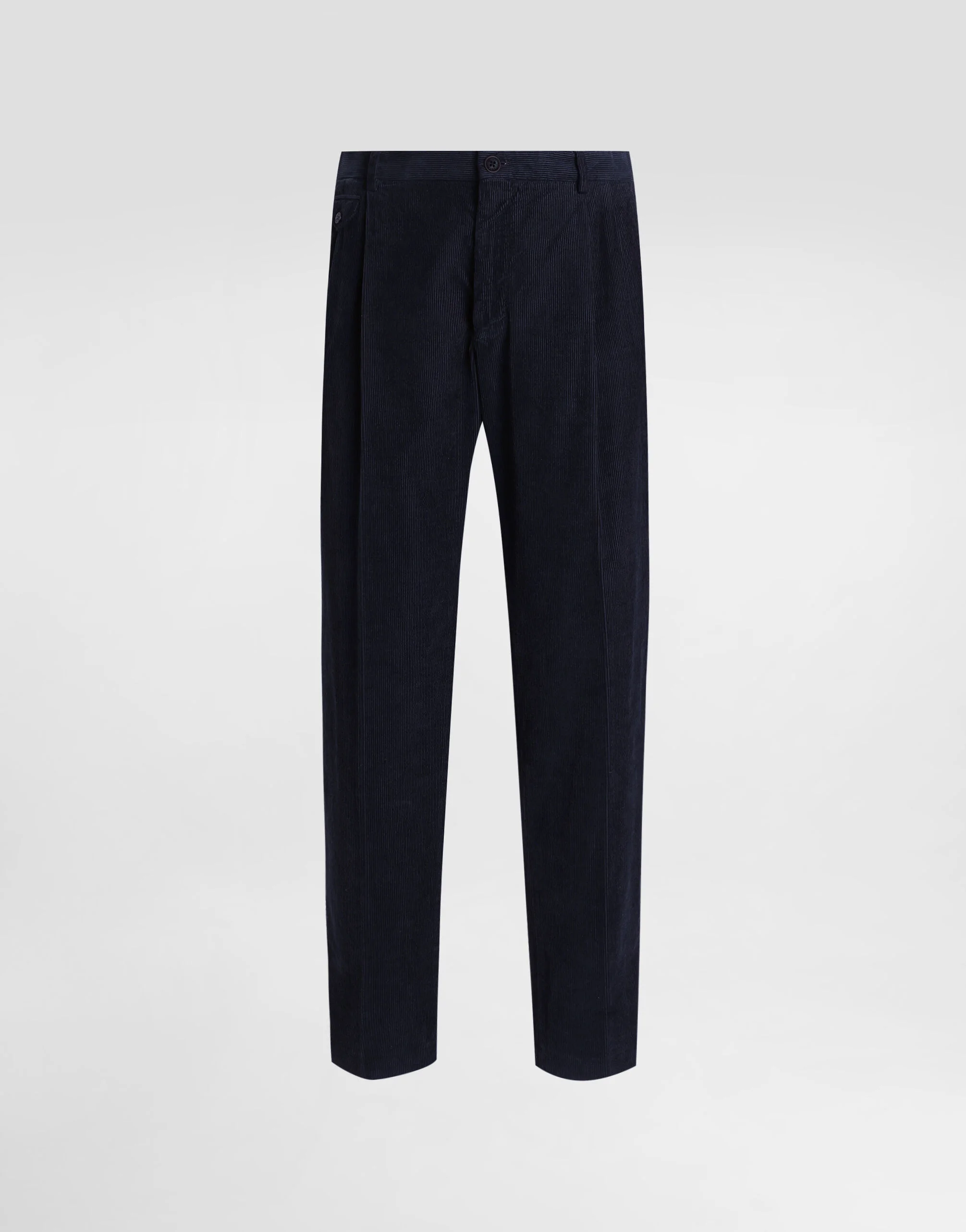 Garment-dyed velvet trousers - 1