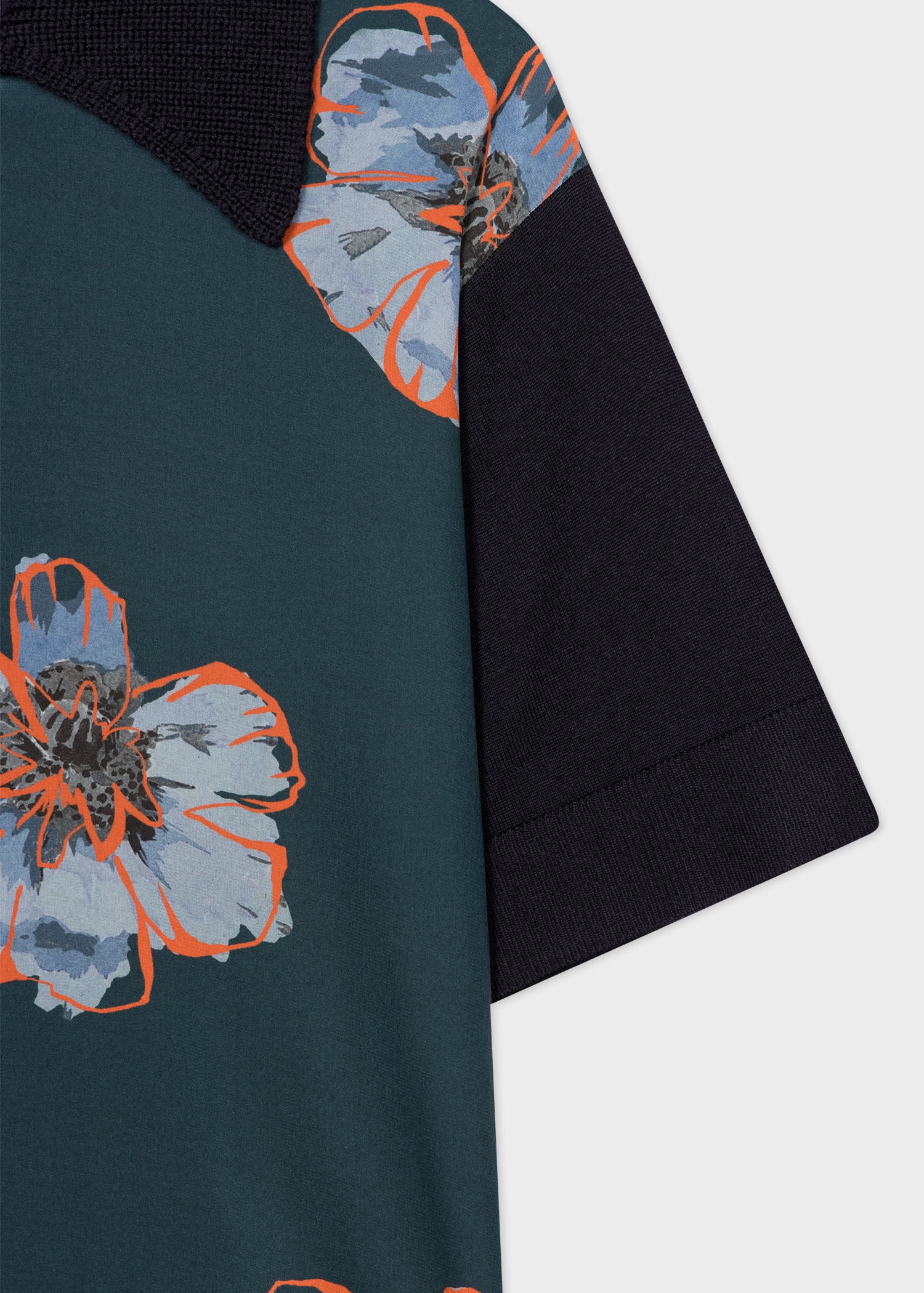 Wool-Silk 'Flowerhead' Short Sleeve Shirt - 3